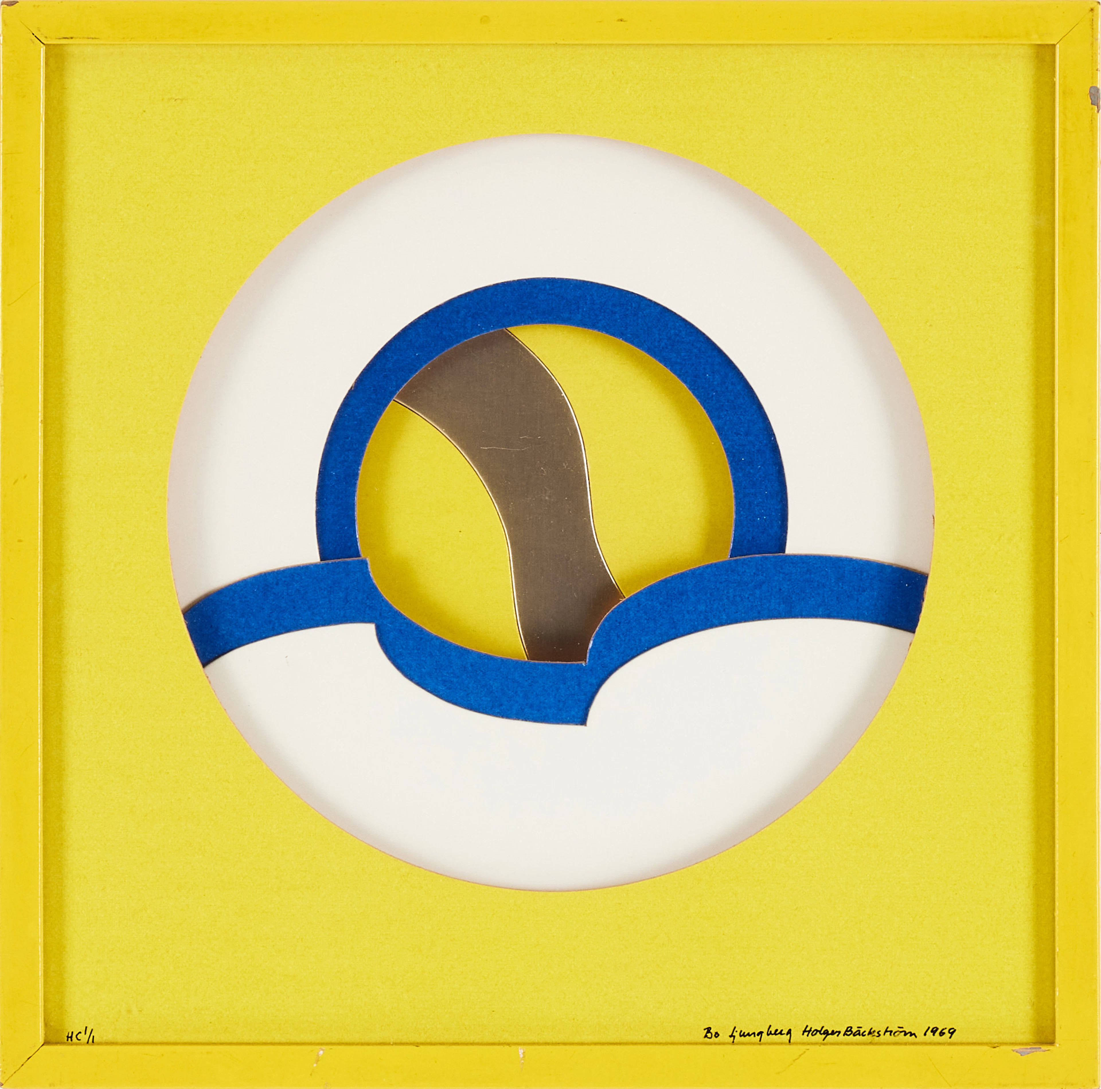 BECK & JUNG. "Polykroma stansade reliefer" blandteknik, signerad Bo