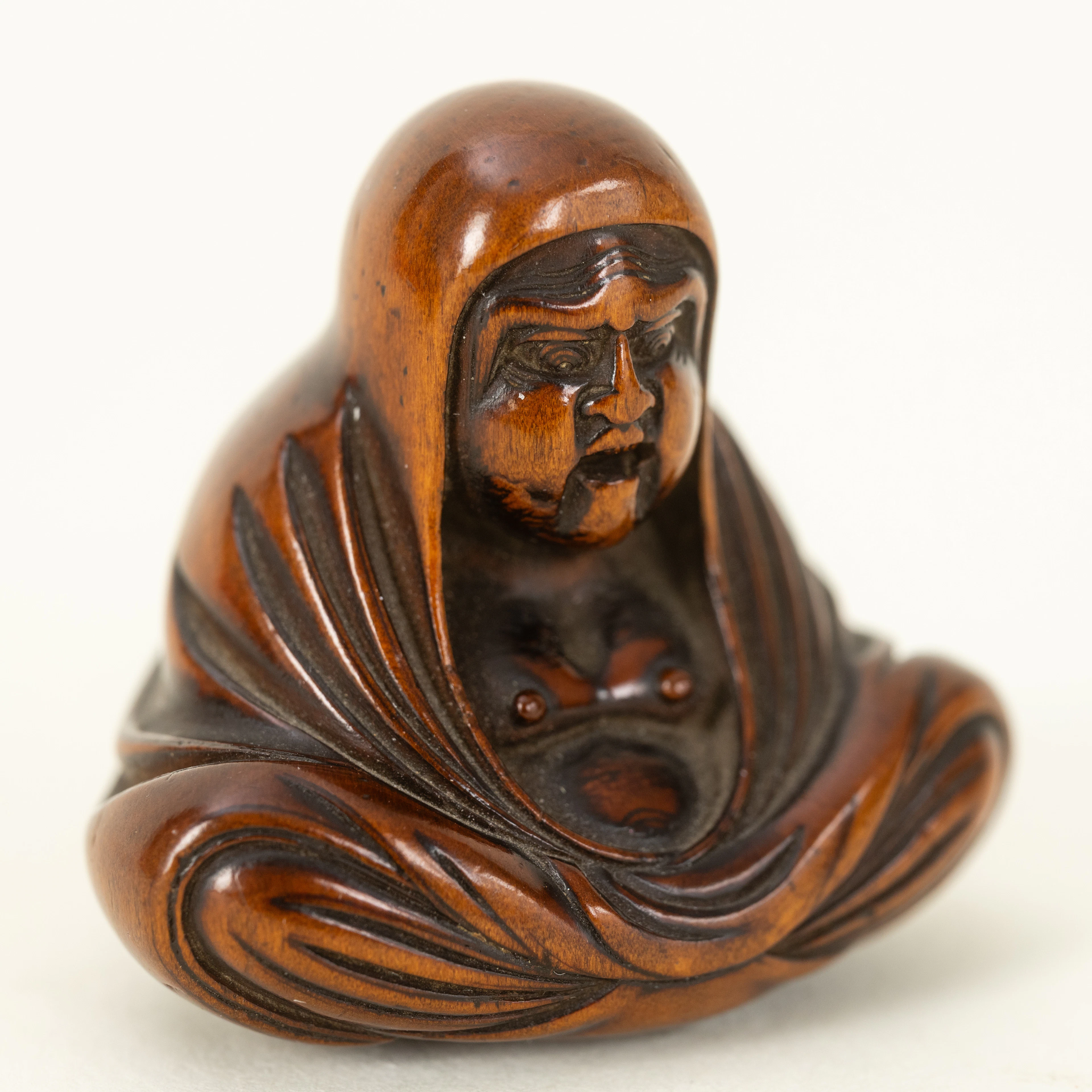 SHUMIN (舟民). Netsuke eines Daruma, Japan, 19. Jh.