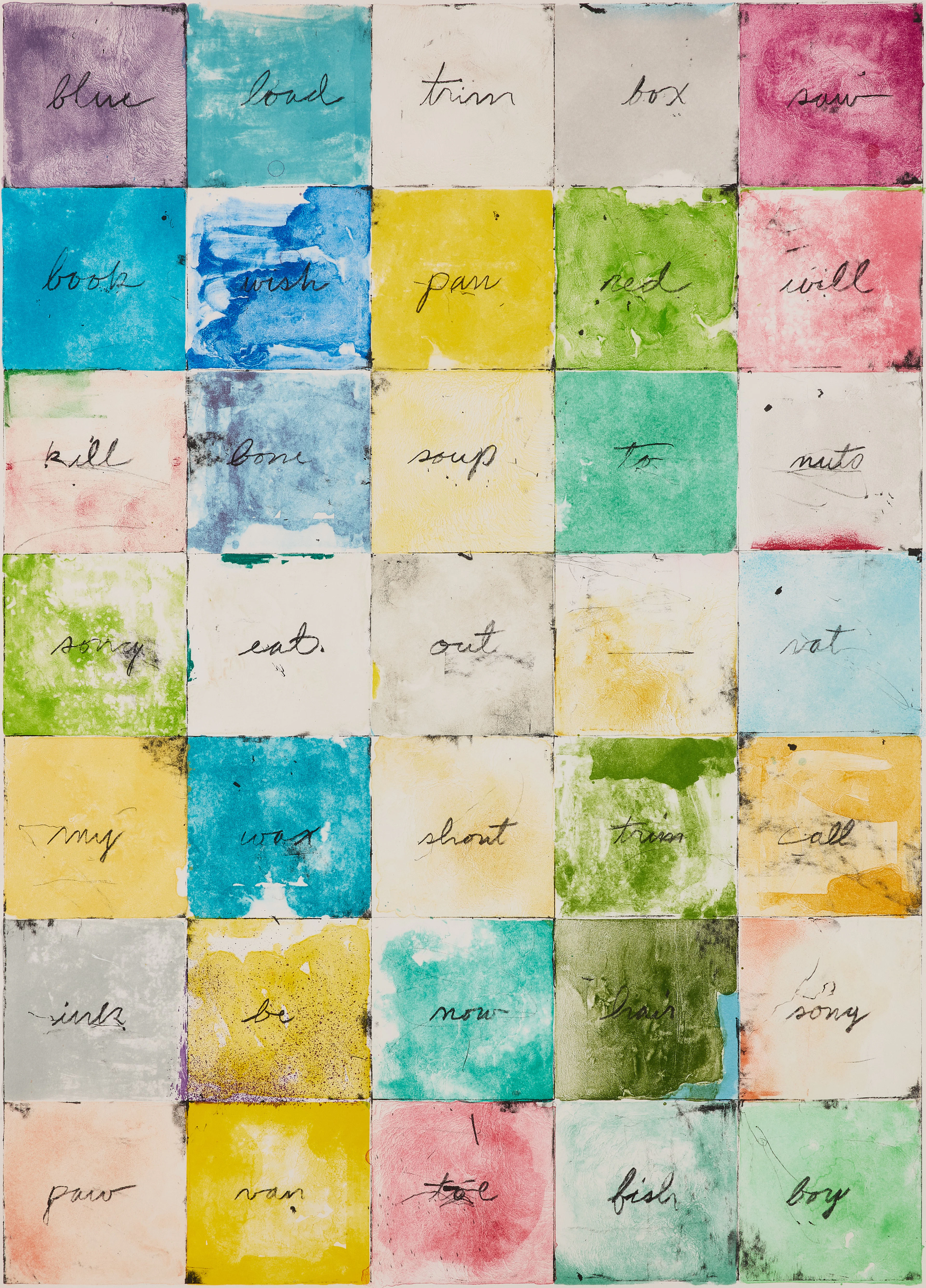 JIM DINE. "Wall Chart I".