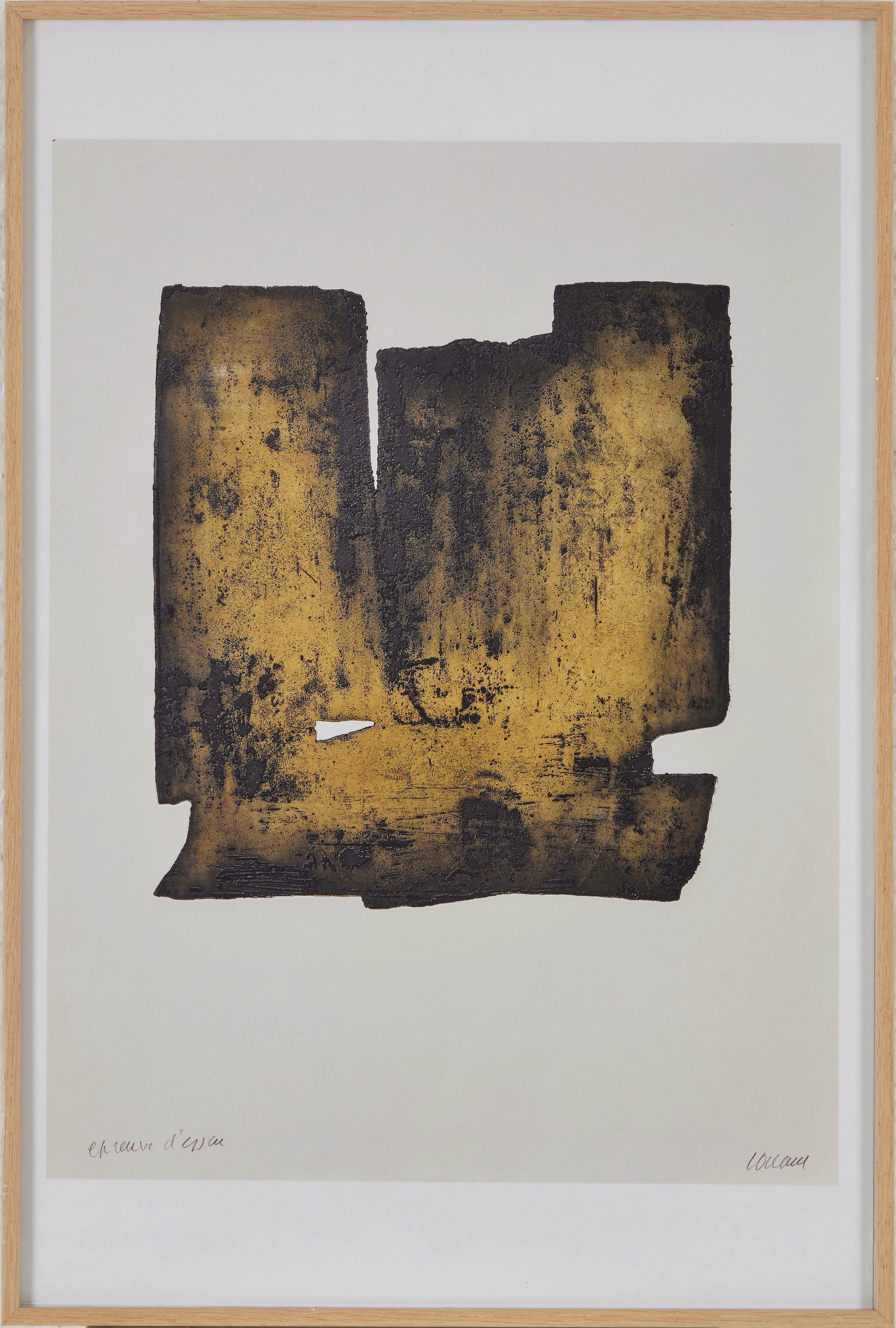 PIERRE SOULAGES. EFTER. ''Eau-forte XII'', offsettryck, 2022, Soulages Museum.