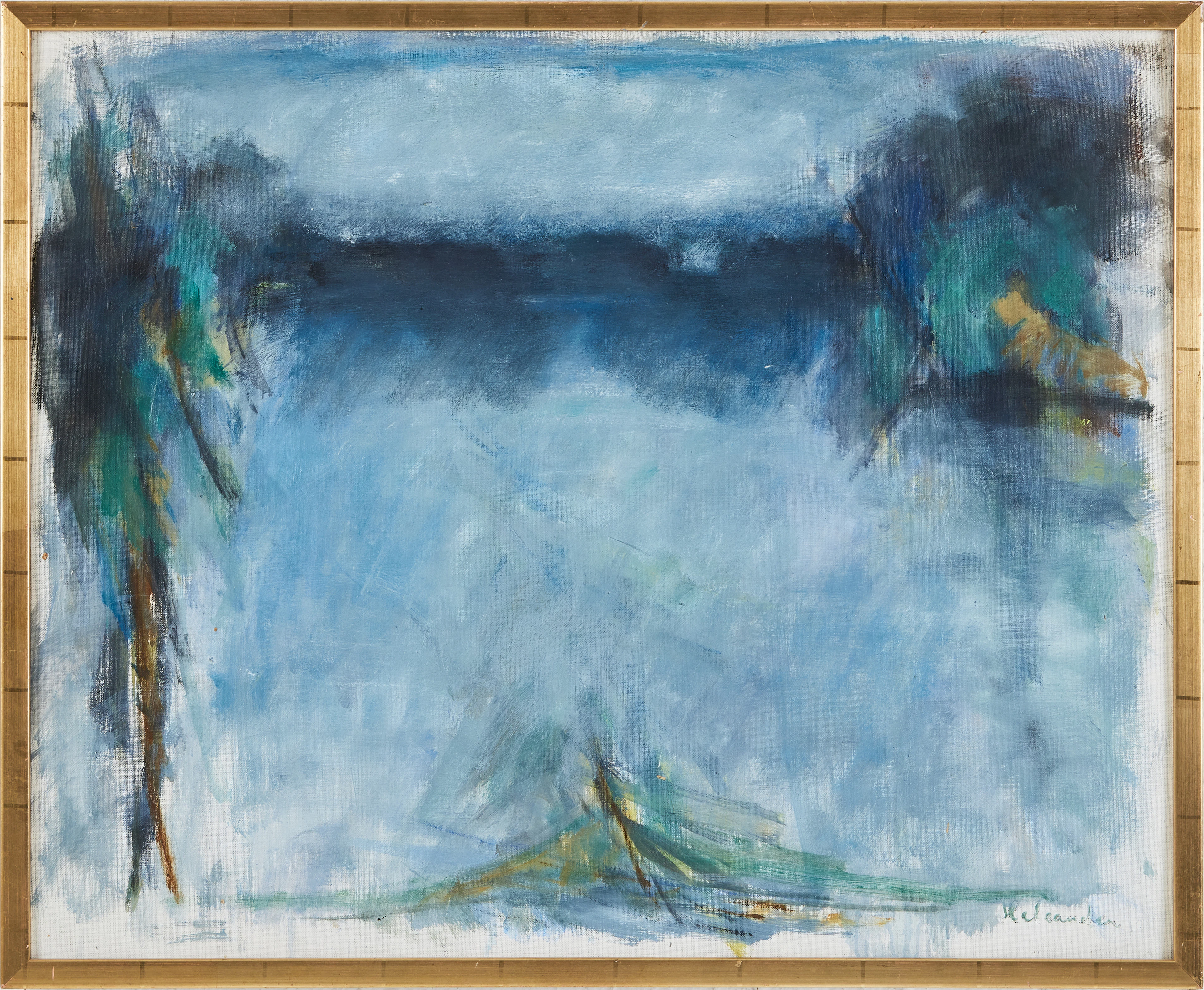 RUBEN HELEANDER (1931-2020). "Tidig vårkväll", olja på duk.