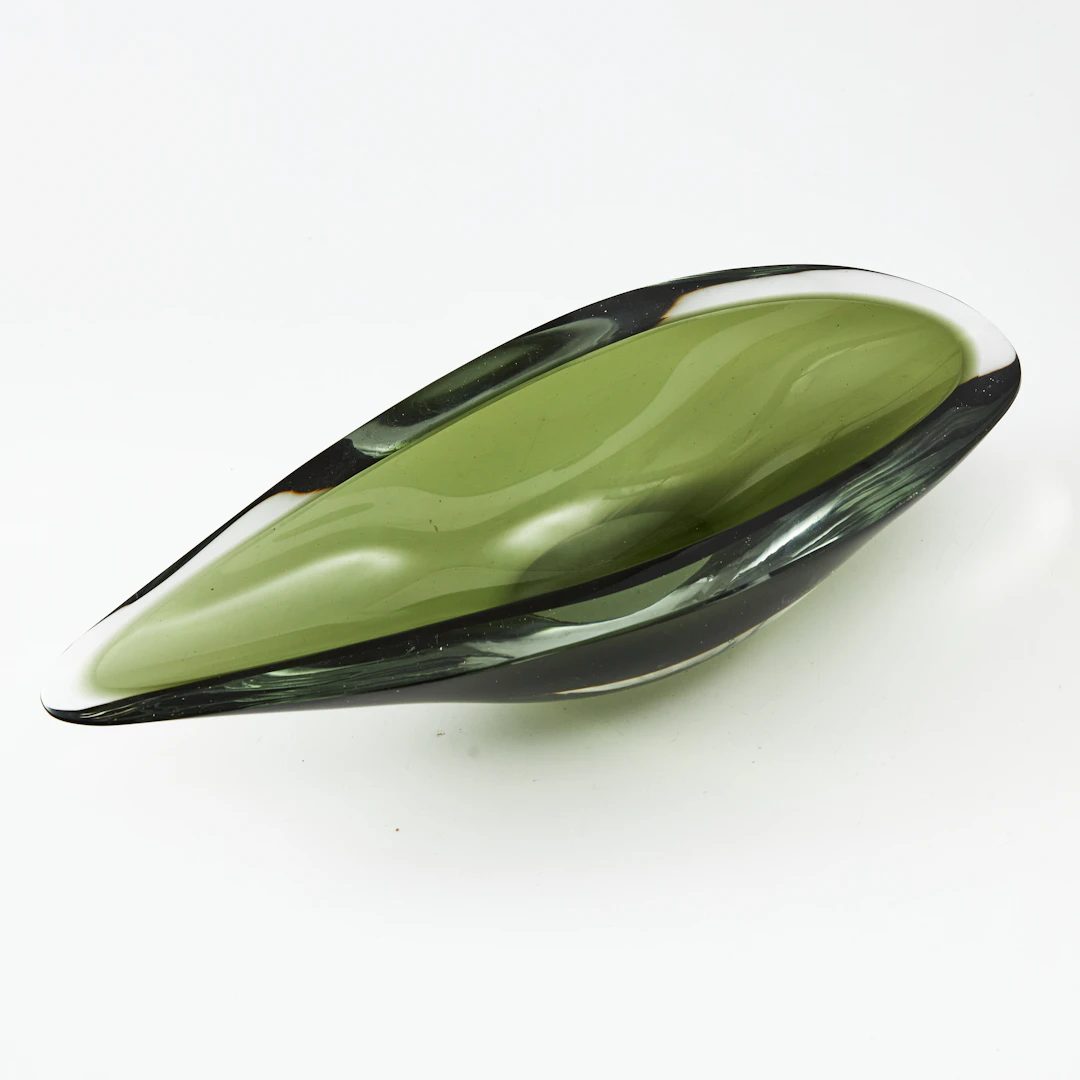 KAJ FRANCK. SKÅL, "Videblad", glas, signerad K. Franck Nuutajärvi Notsjö -54.