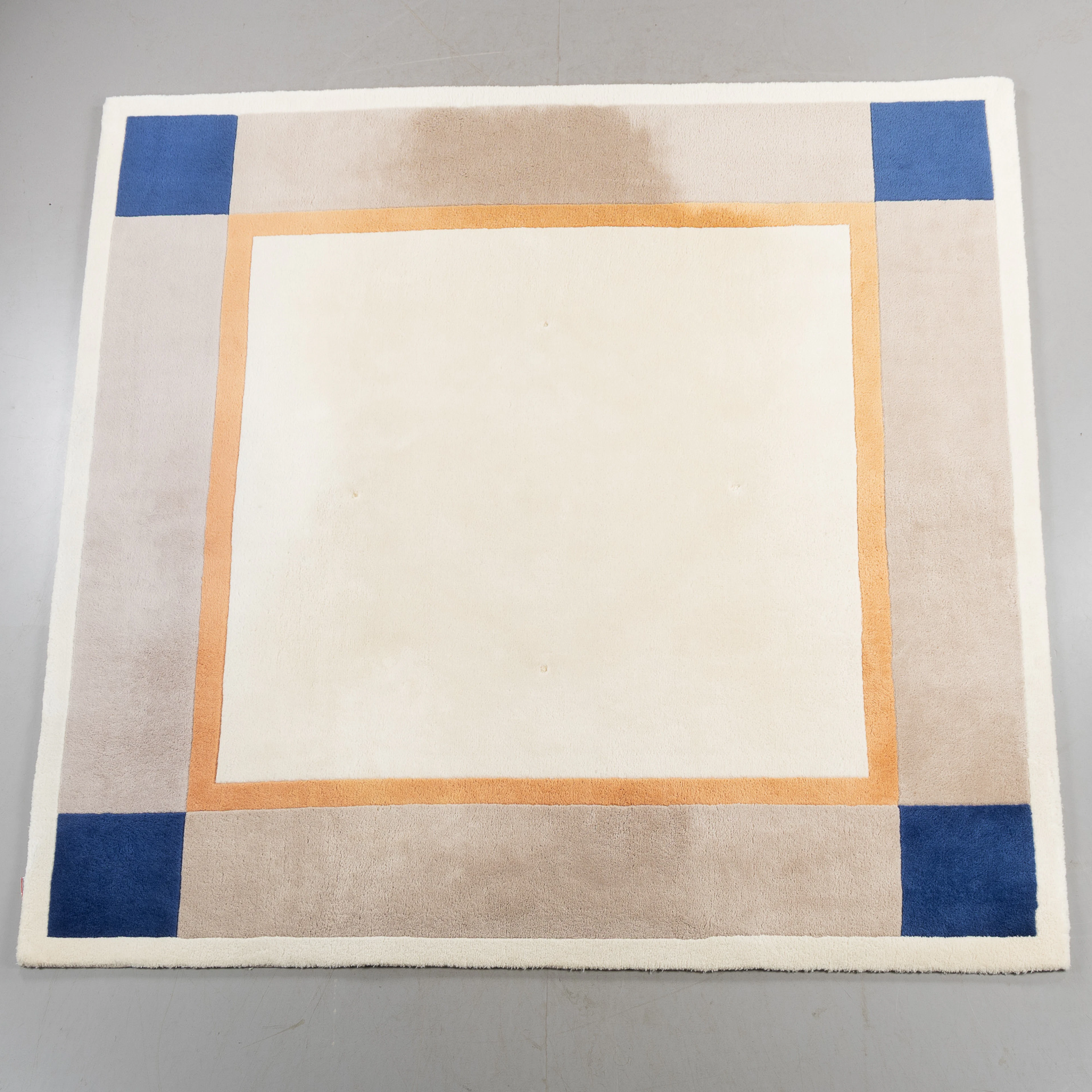 INGRID DESSAU. Matta, "All Blues", Kinnasand, 237x233 cm.