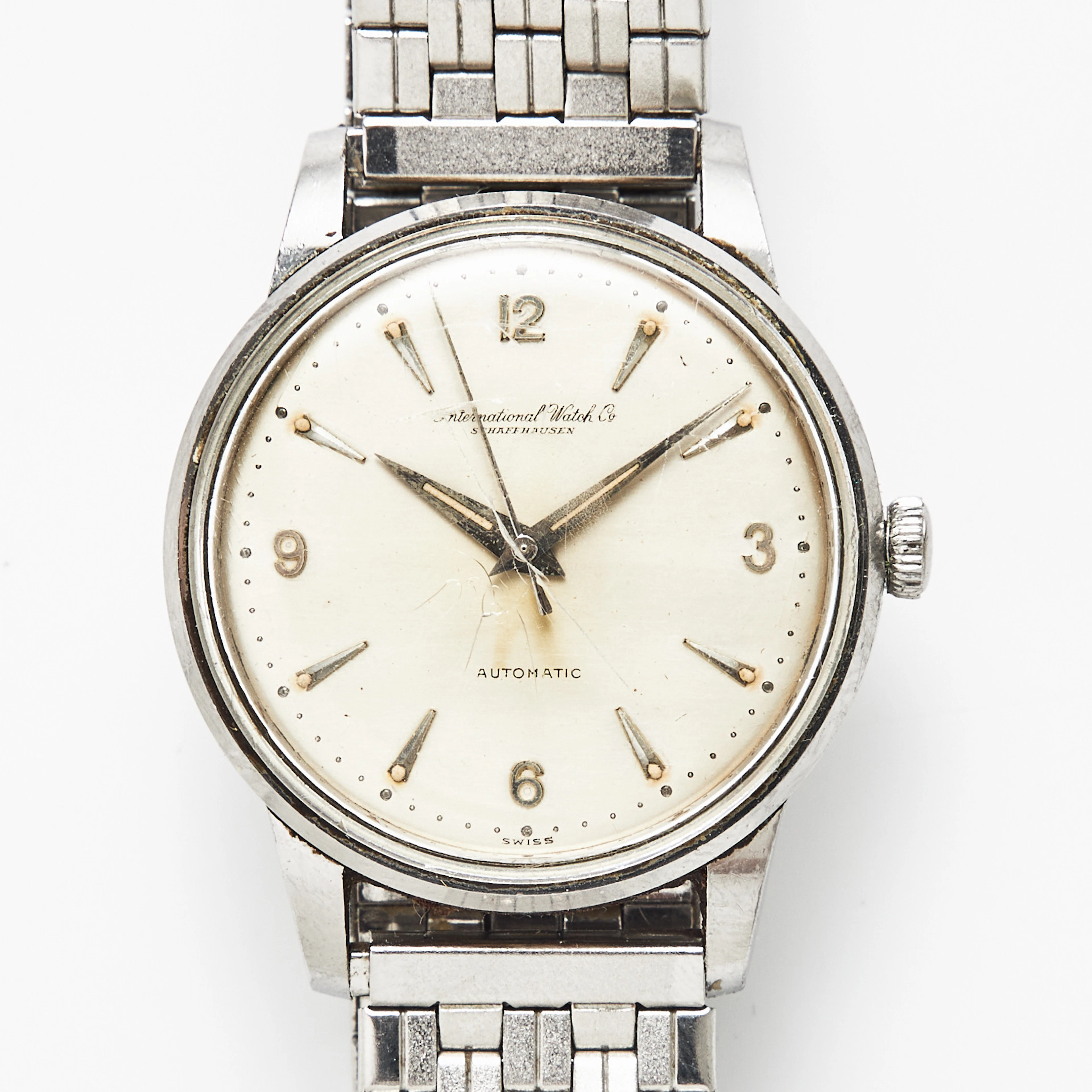 IWC, International Watch Co. Schaffhausen, armbandsur, stål, 50/60-tal.