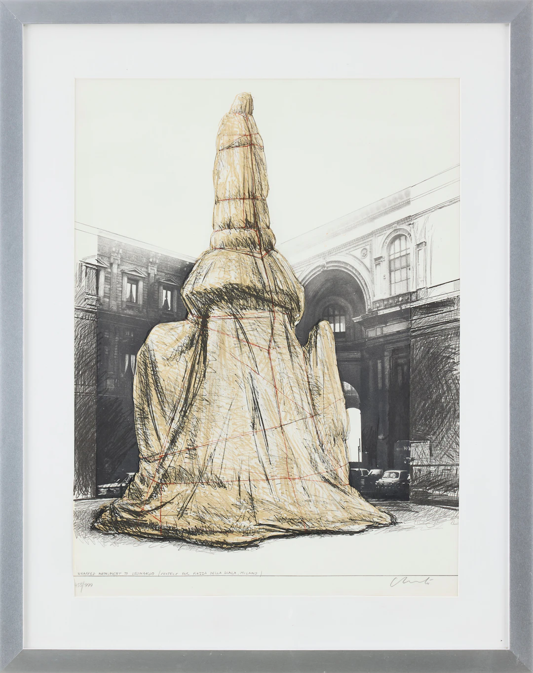 CHRISTO VLADIMIROV JAVACHEFF, "CHRISTO". "Wrapped Monument to Leonardo
