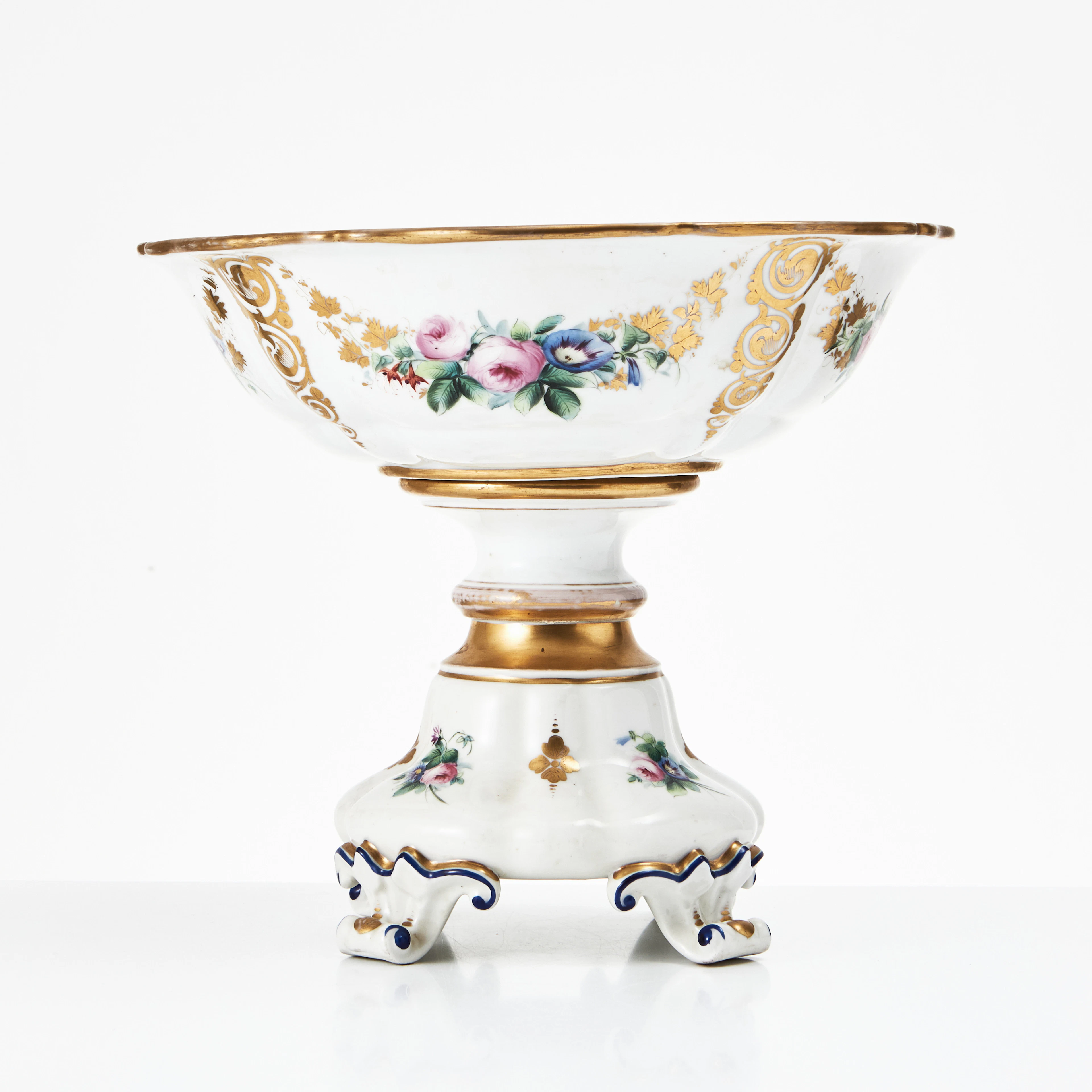 BING & GRØNDAHL, skål på fot, 1800-tal, porslin, Danmark.