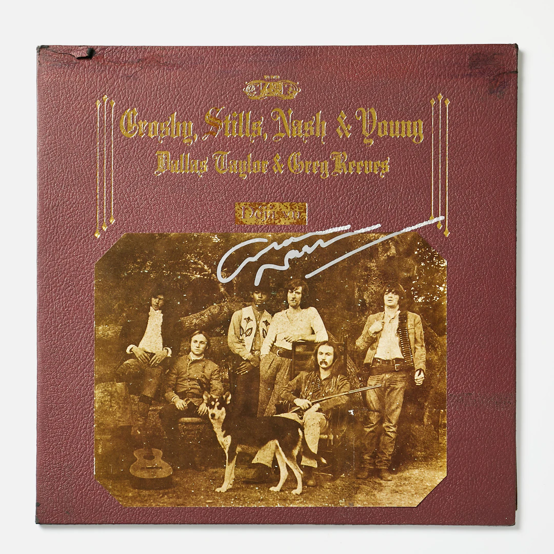GRAHAM NASH, (Crosby, Stills, Nash & Young), signerad skiva, Lpn "Déjà