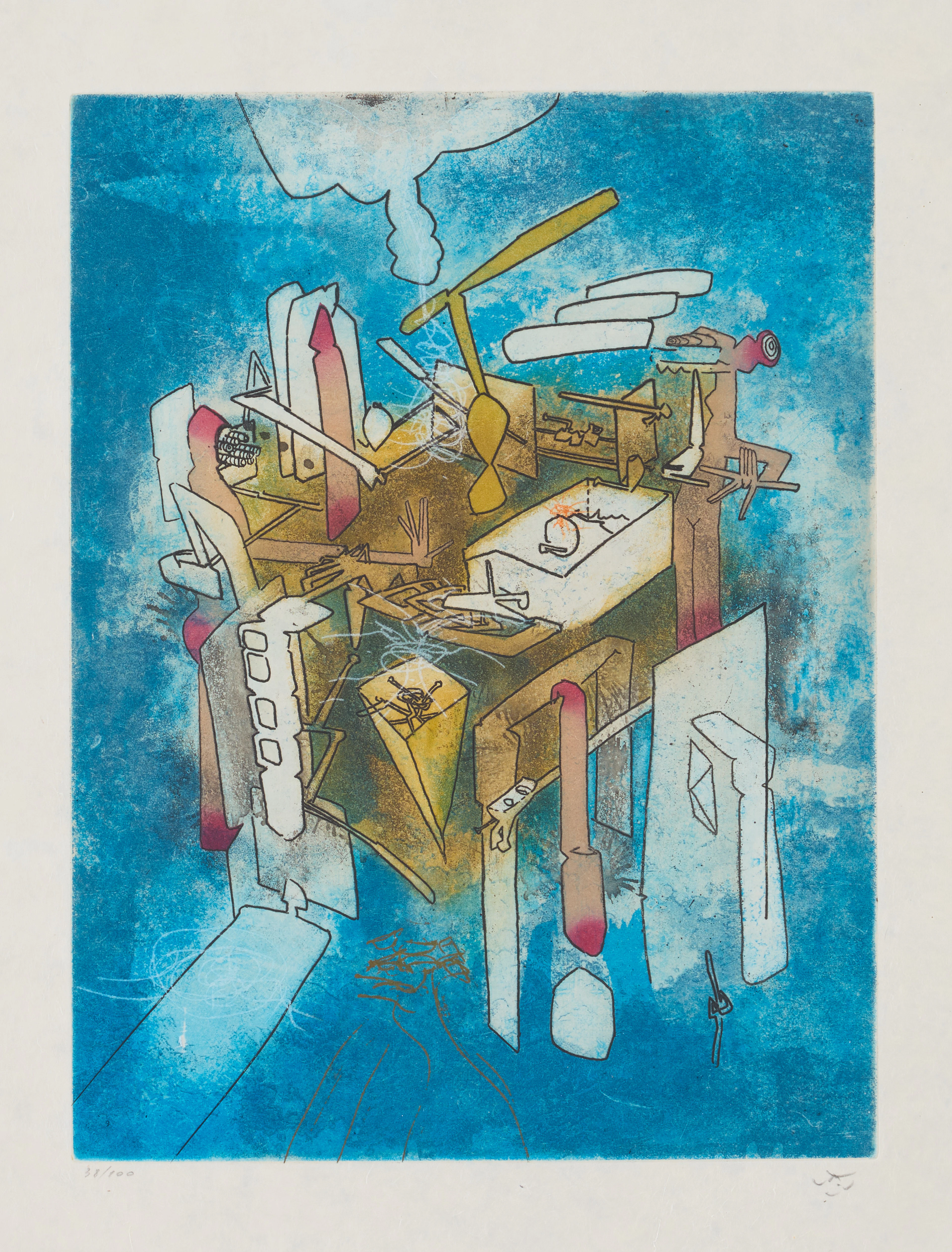 ROBERTO MATTA. "Hom'mere III" (L'Ergonaute).