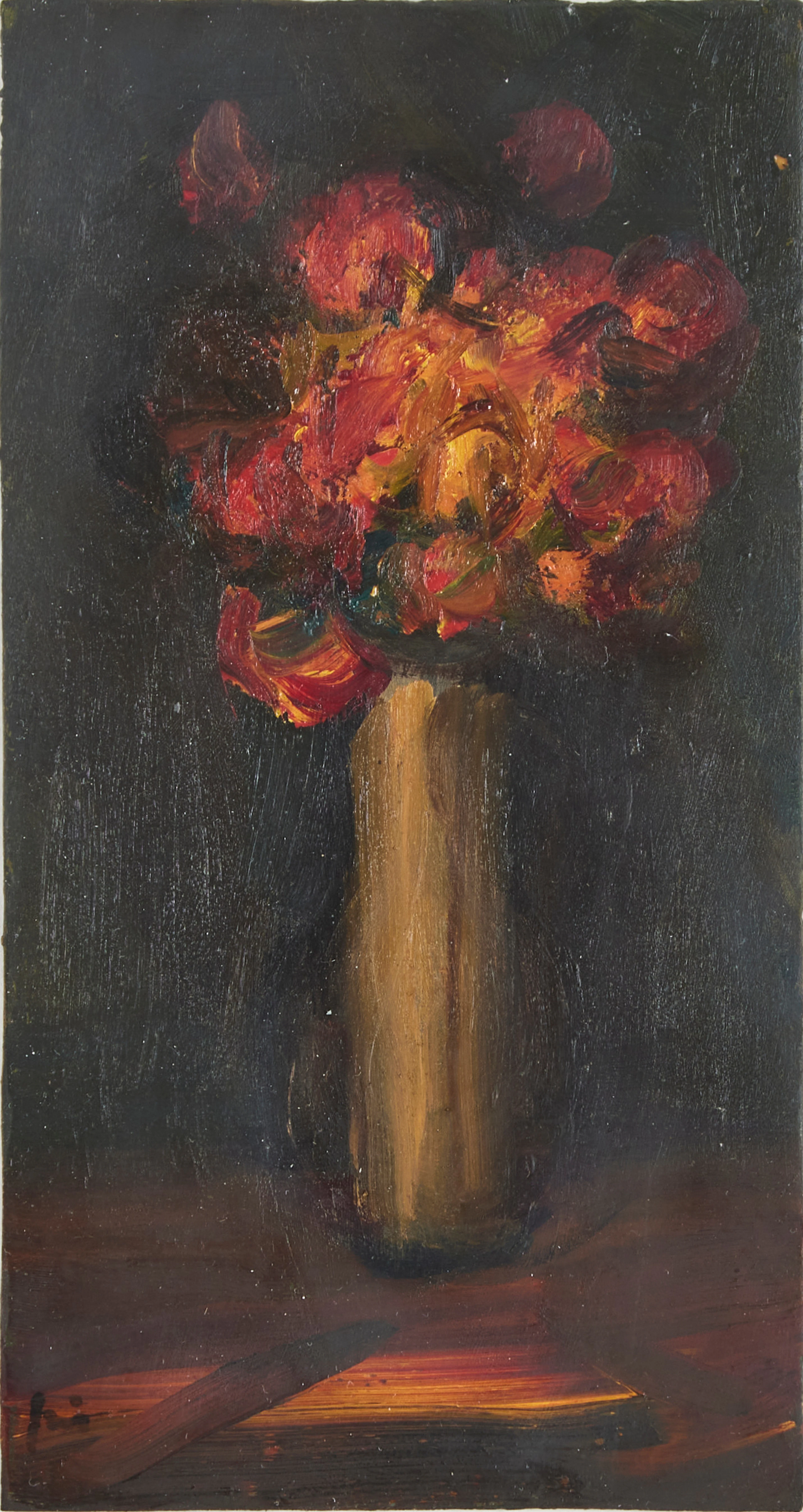 PETER FRIE (FÖDD 1947). Blommor i vas, blandteknik på papper.
