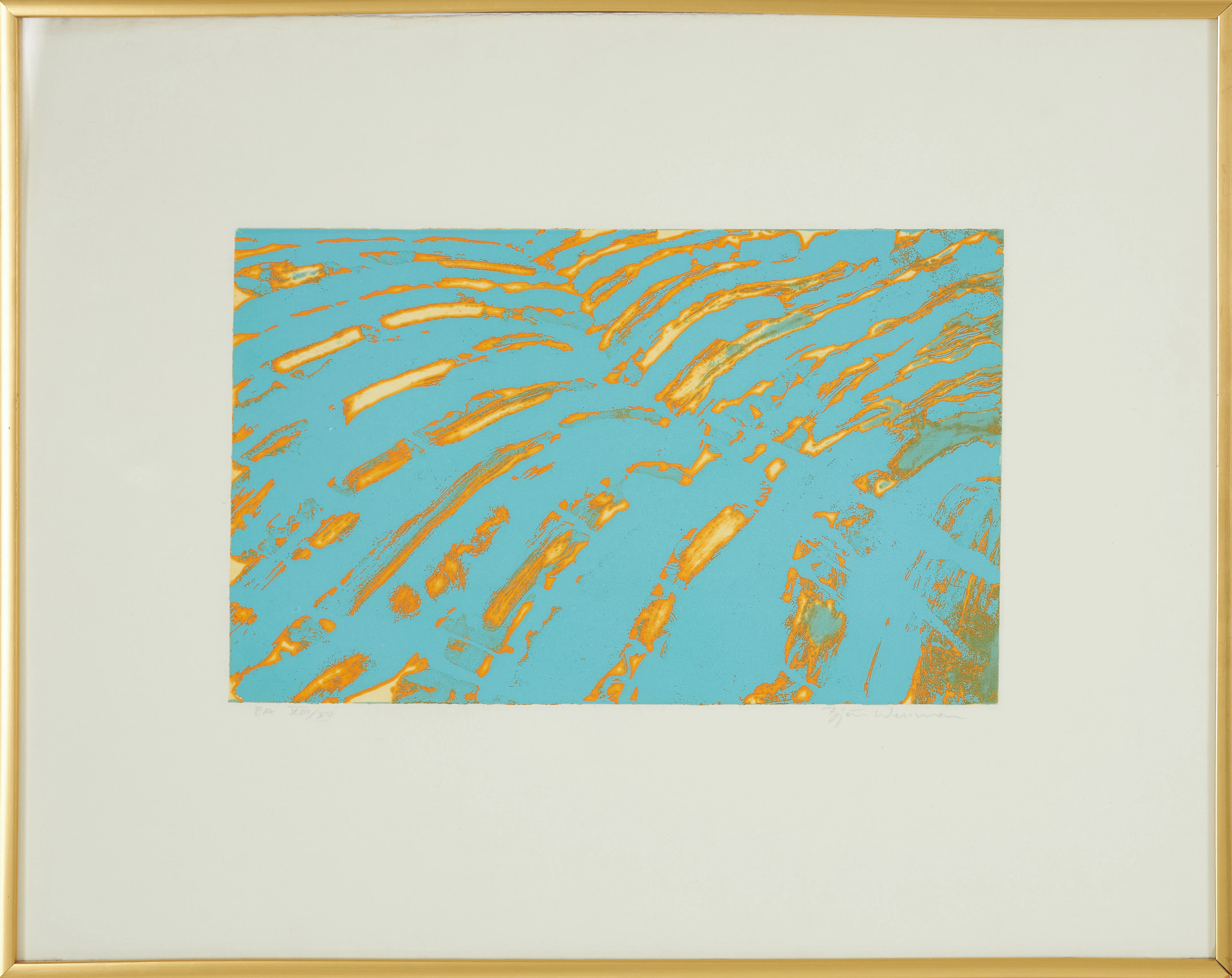 BJÖRN WESSMAN (FÖDD 1949). Abstrakt komposition, färglitografi, signerad