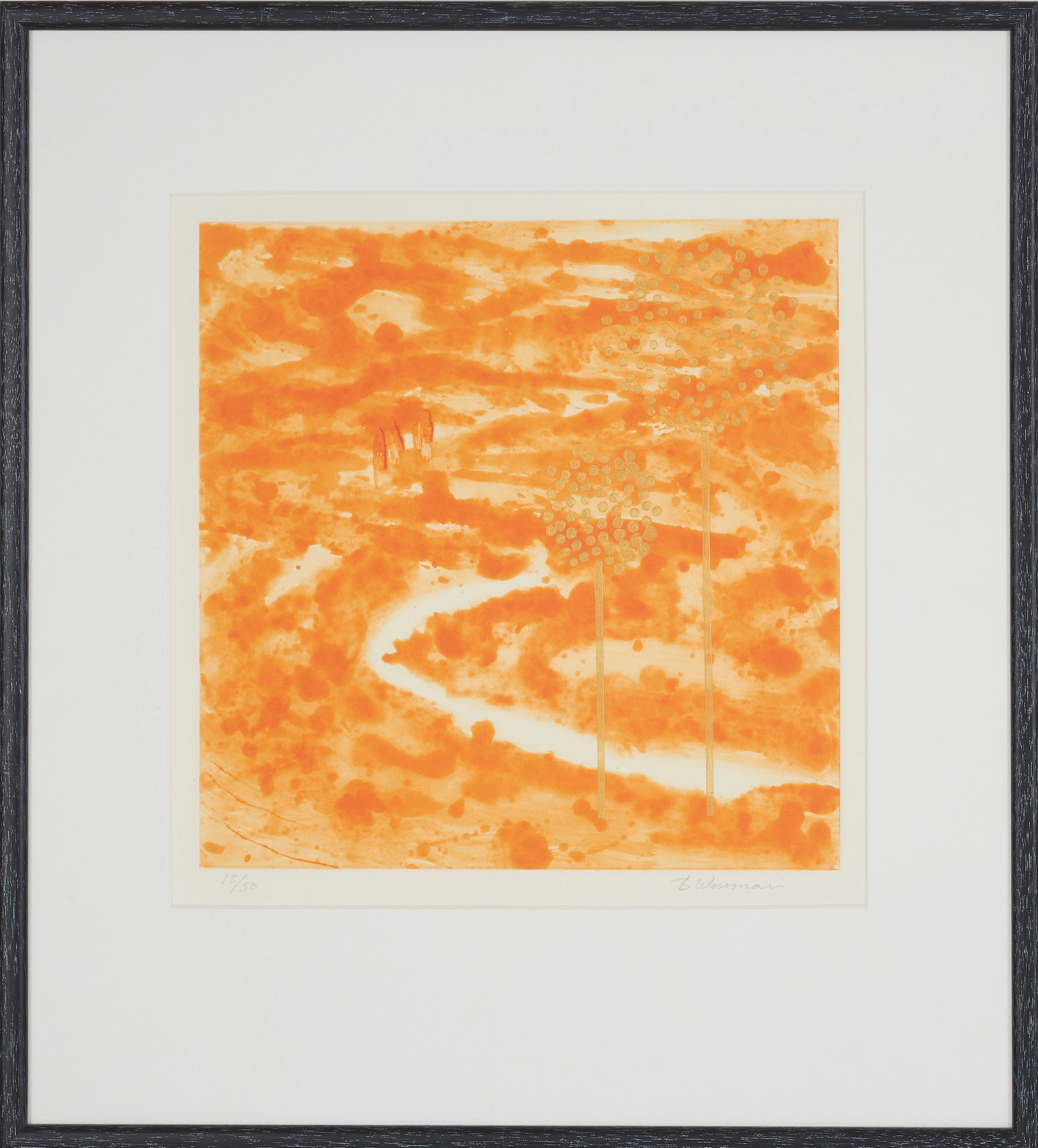 BJÖRN WESSMAN (FÖDD 1949). Abstrakt komposition, färglitografi, signerad