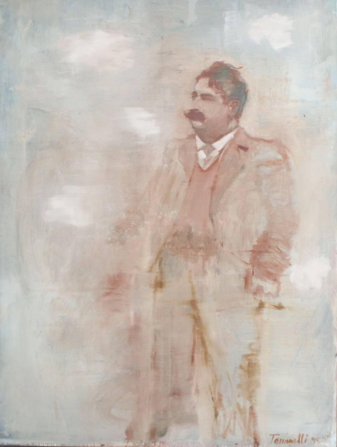 JUNIOR TOSCANELLI (1971). Öl auf Leinwand, 'Bildnis Ruggero Leoncavallo', 1995.