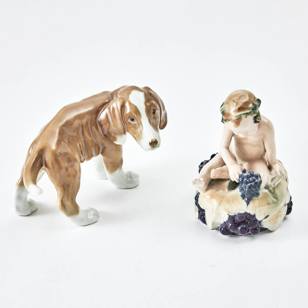 FIGURINER, 2 st, porslin, Rörstrand, 1900-talets första kvartal.