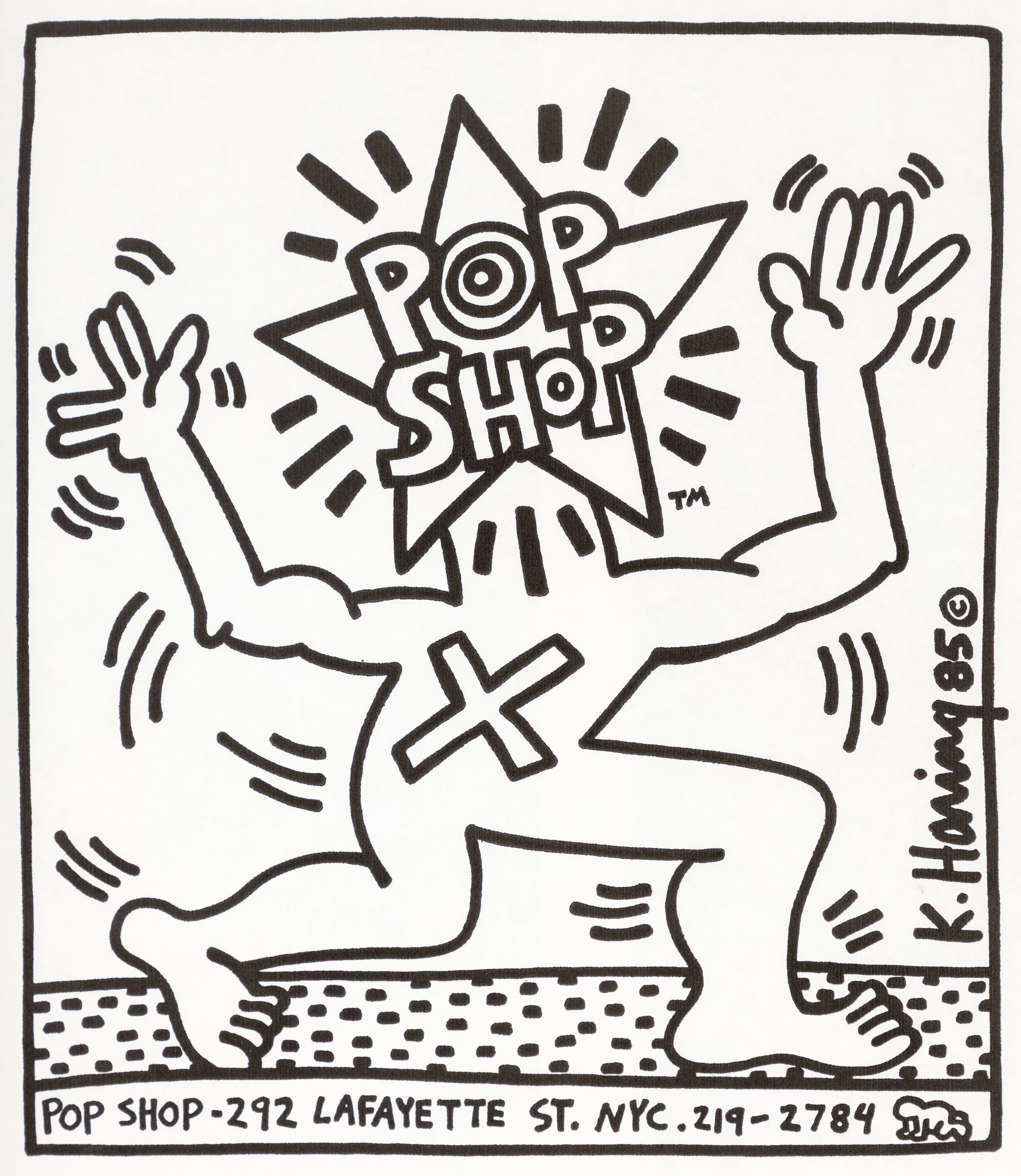 KEITH, HARING (1958-1990). Shopping Bag - Pop Shop.
