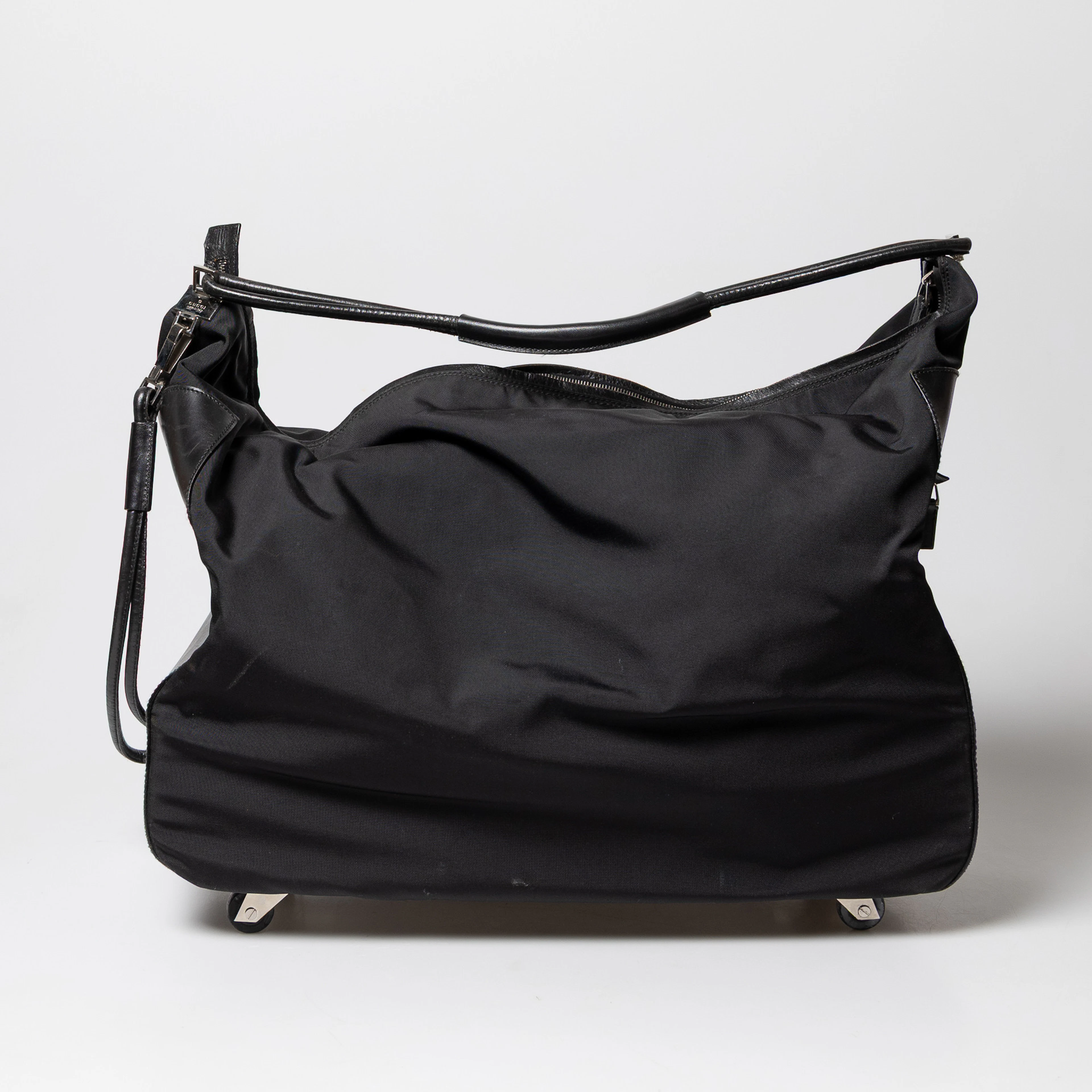 GUCCI, travelbag, trunk, nylon och svart läder, Tom Ford era.