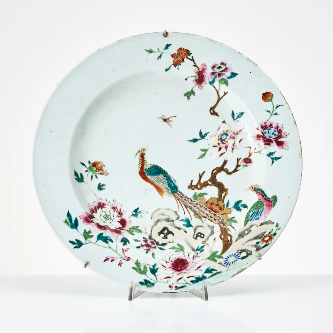 FAT, porslin, Kina, Qianlong (1736-1795), famille rose, dekor av fenixfåglar