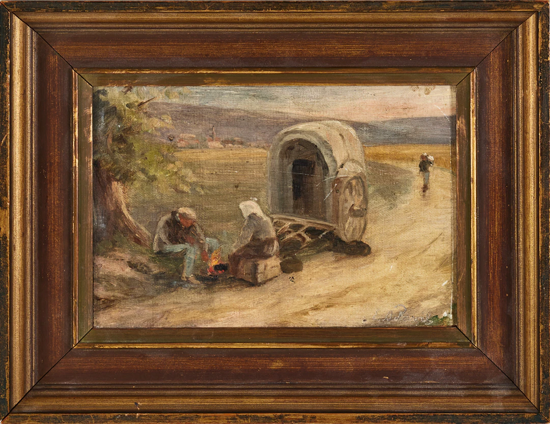 ELIE ANATOLE PAVIL (1873-1948). TILLSKRIVEN. Landskapsmotiv, ristad