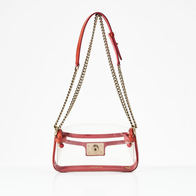 CHANEL, "Naked Boy Flap Bag", 2012-2013, axelbandsväska i genomskinlig