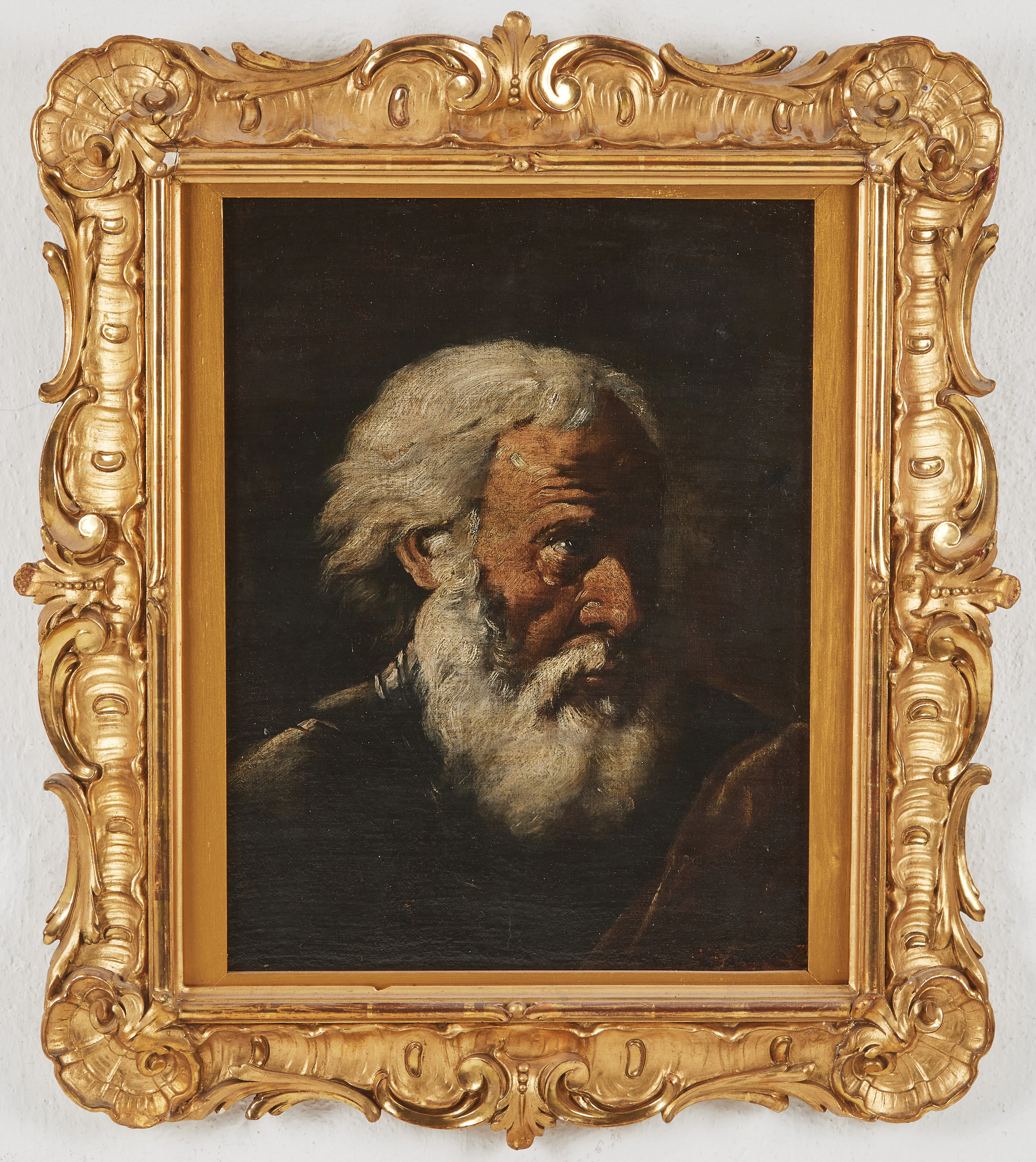 JUSEPE DE RIBERA (XÀTIVA 1591-1652 NEAPEL). Hans efterföljare. Huvudet