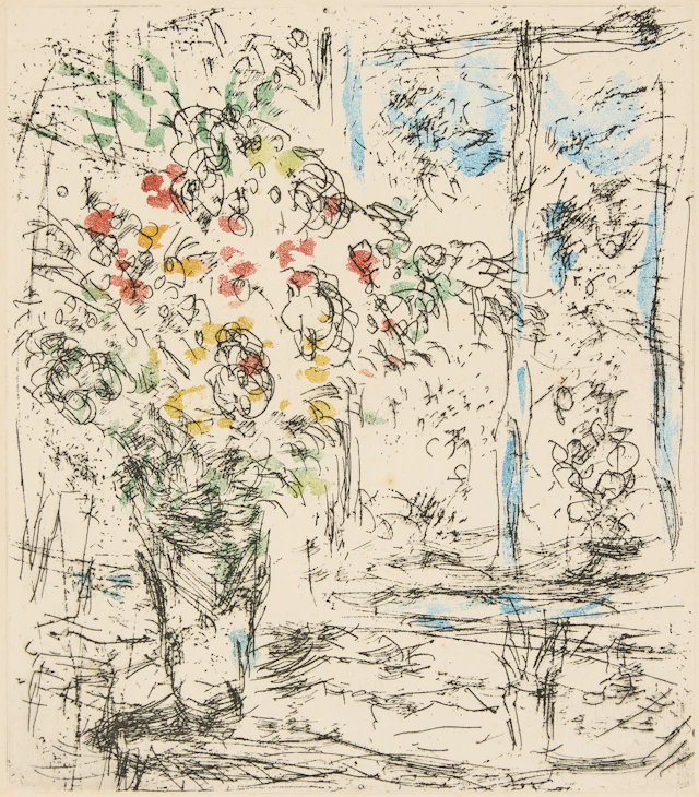 MARC CHAGALL. "La Fenêtre de l'Atelier à Saint-Paul".
