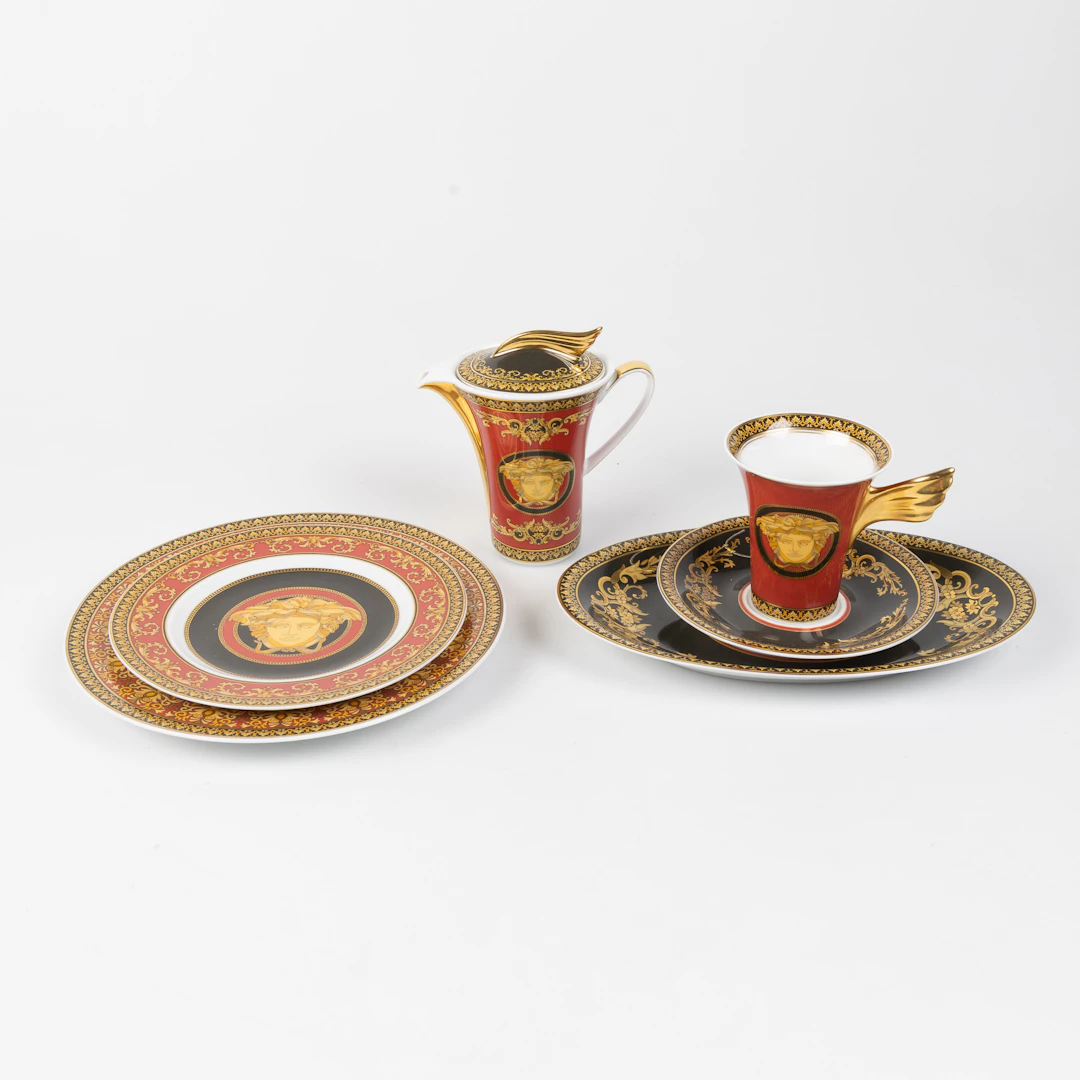 VERSACE, 6 delar, Medusa kollektion, "Medusa Lumiere", Rosenthal, porslin.