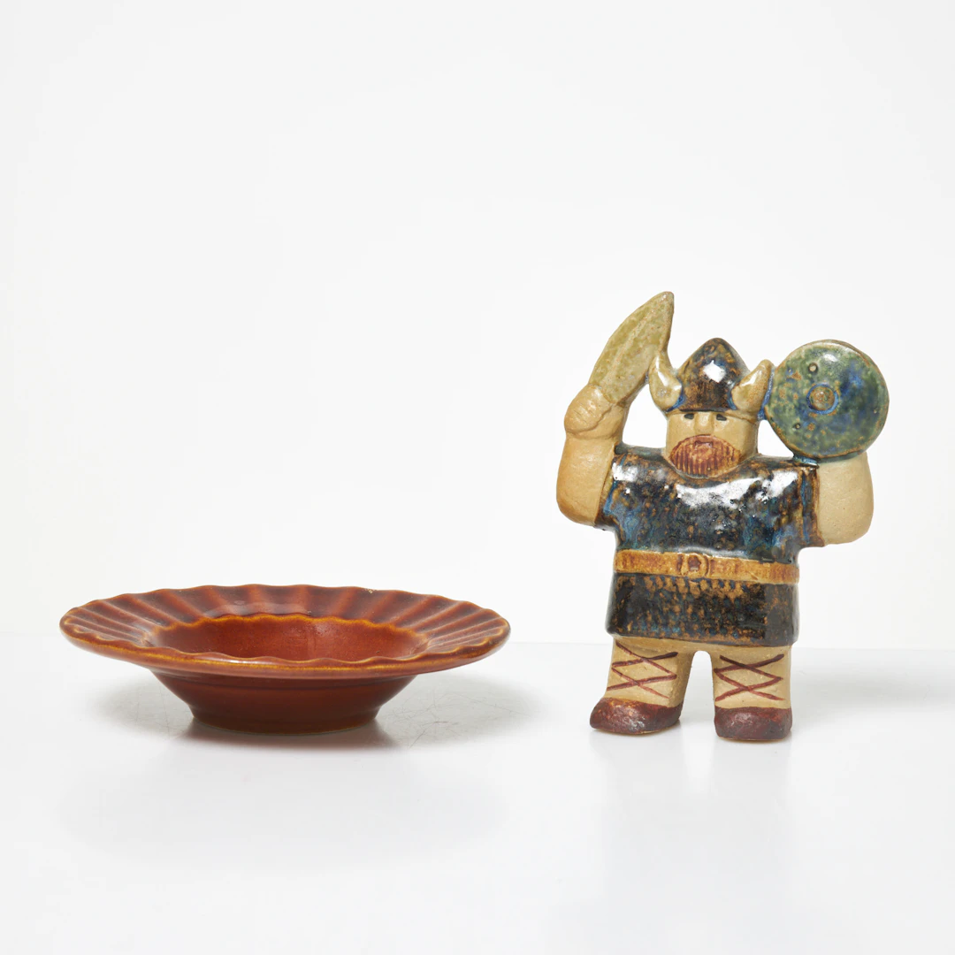 FIGURIN och SKÅL, "Viking", Lisa Larson, Gunnar Nylund, glaserat stengods