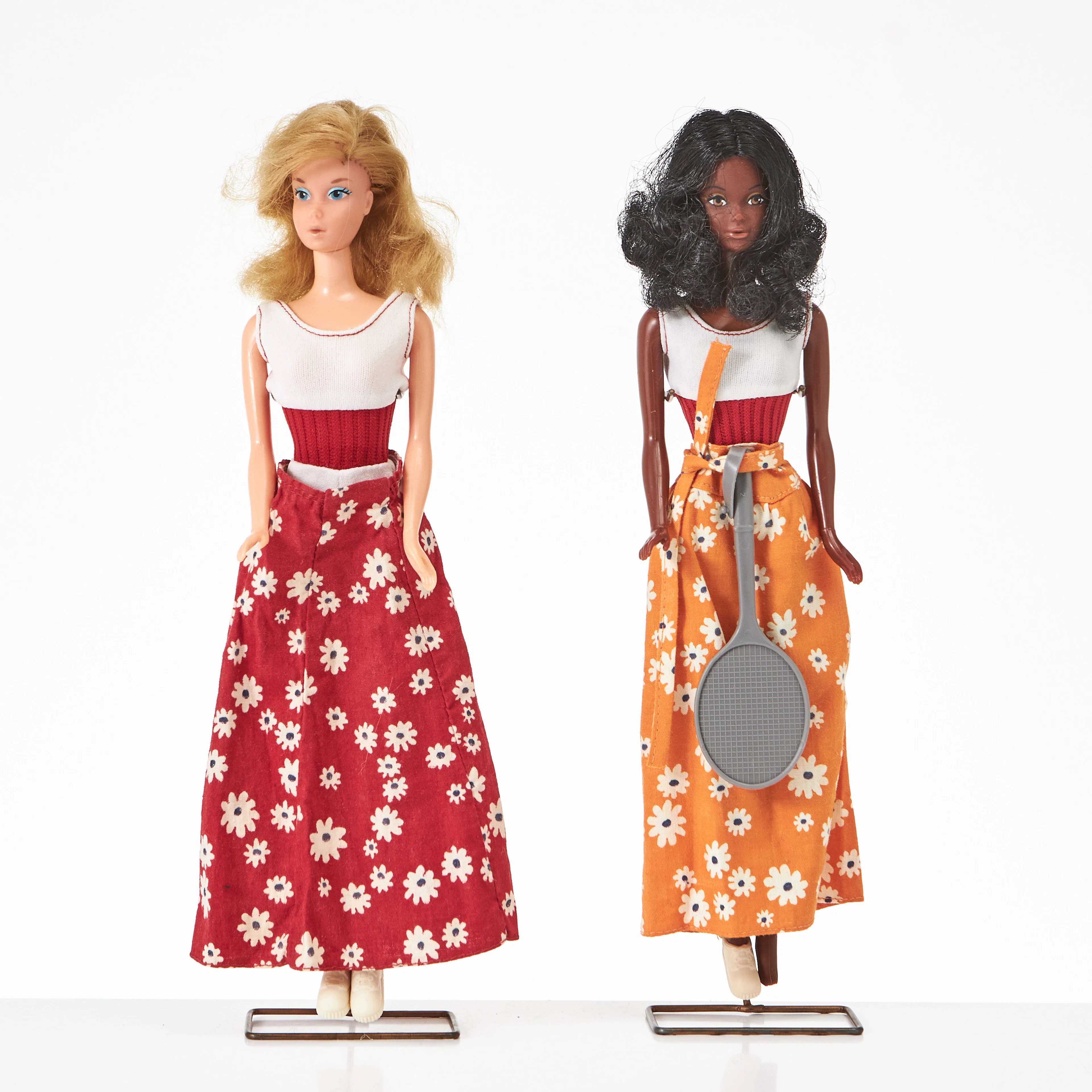FRE MOVING BARBIE & CARA, #7270 Barbie, #7283 Cara, (1975-1976), Mattel.