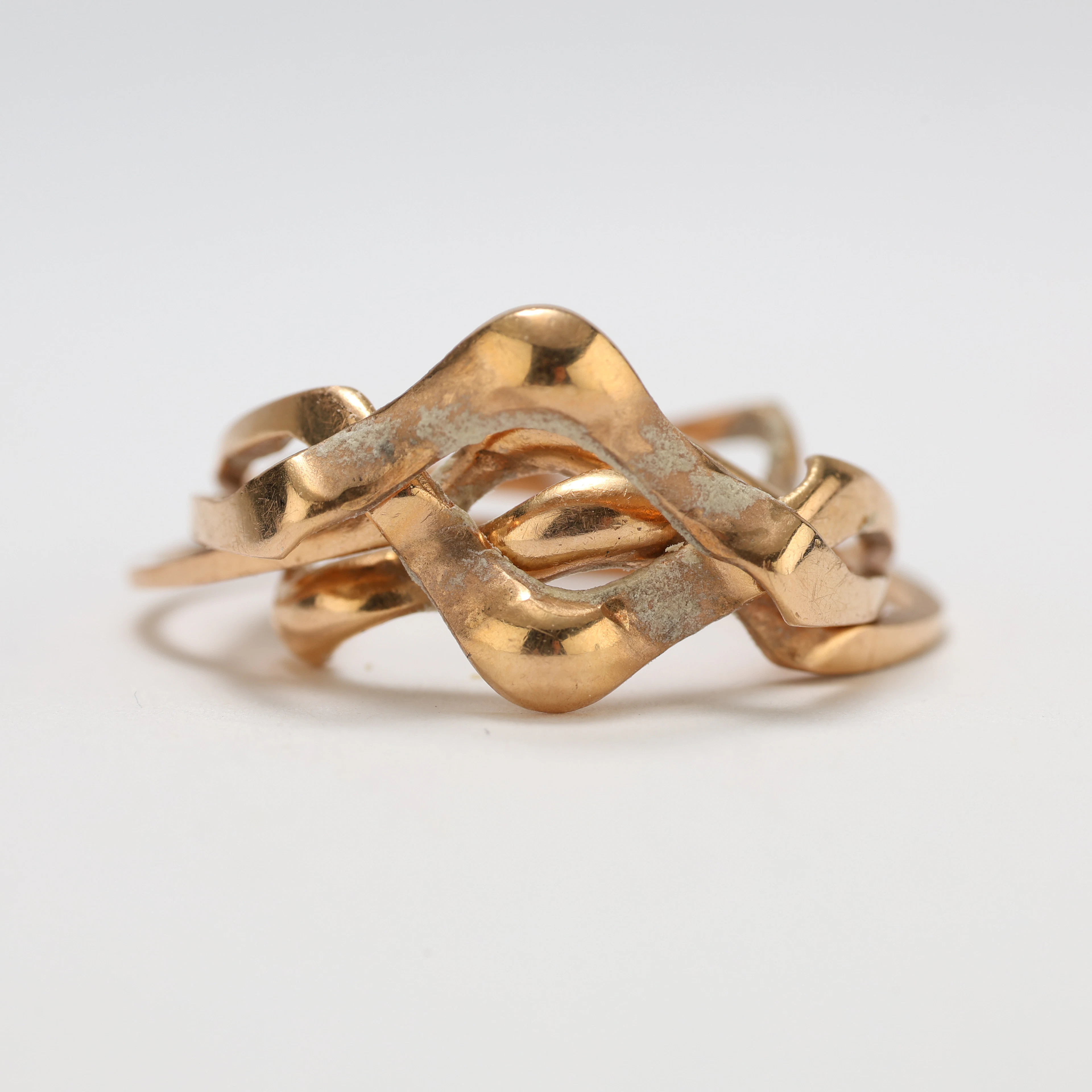RING, 14K guld, pusselring.