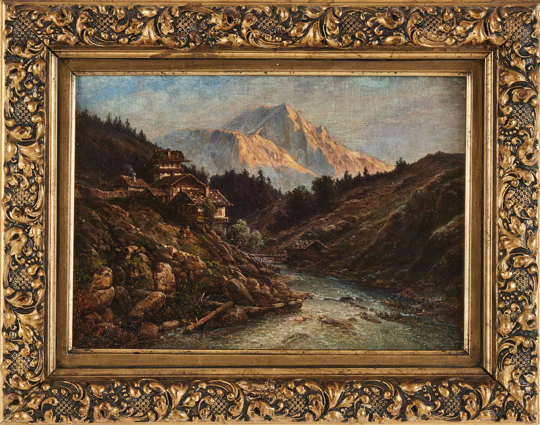 KARL FERDINAND KIESSLING (TYSKLAND 1810–1882). Tillskriven. Alplandskap.