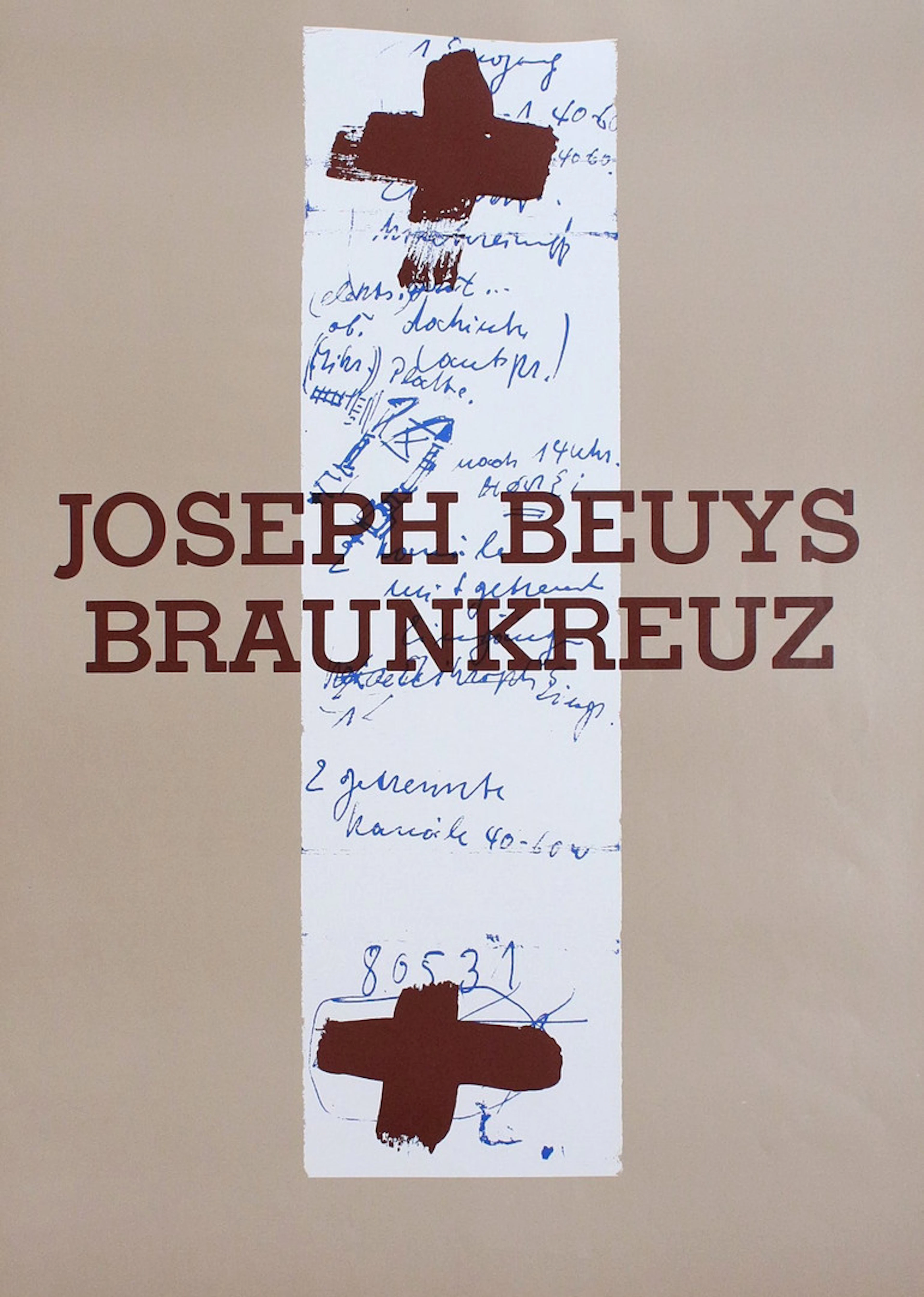 JOSEPH BEUYS. NACH. 'Braunkreuz', Plakat.