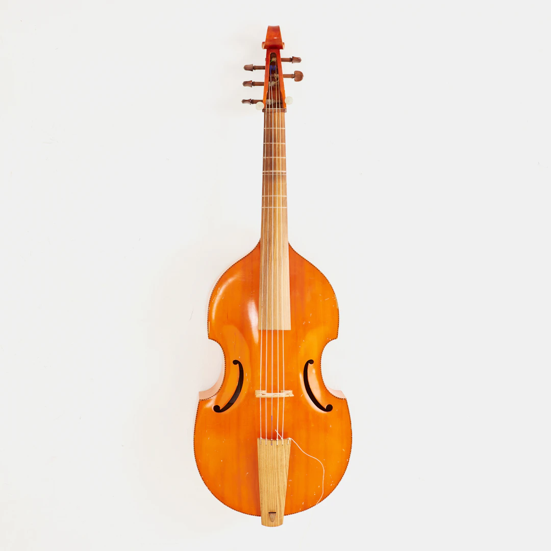 VIOLA DA GAMBA. Tenor, Hopf, 1976, lock i gran, sidor tvådelat bakstycke