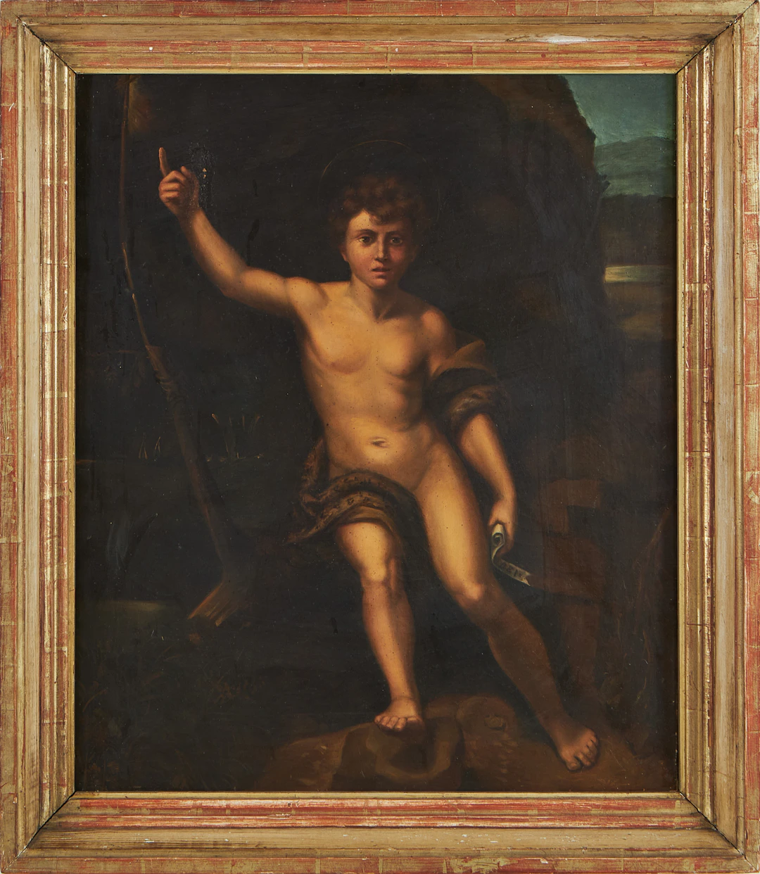 OKÄND KONSTNÄR, 1800-TAL. Kopia efter Raphael. Johannes döparen som pojke.