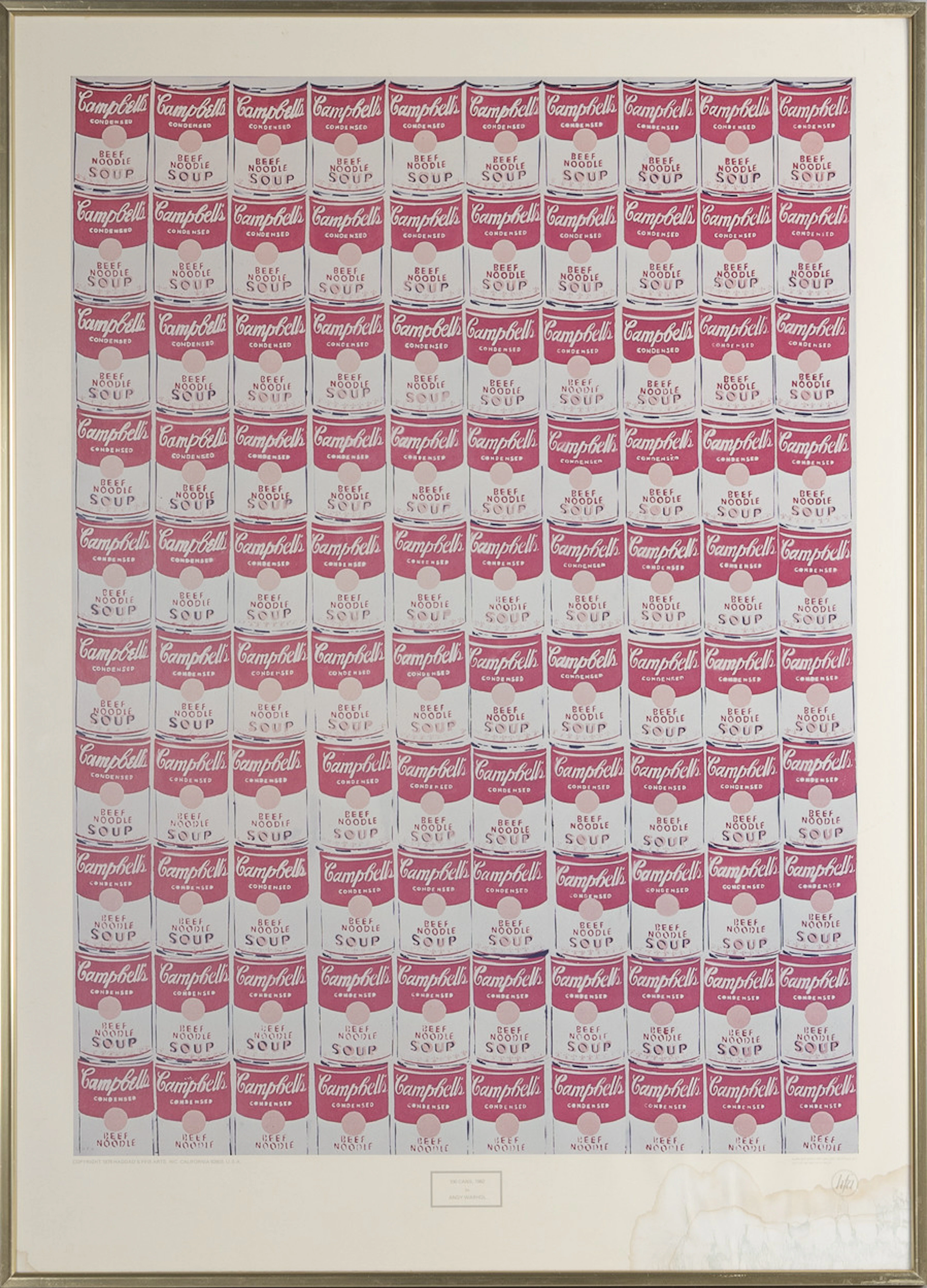 ANDY WARHOL. EFTER. Campells Soup, Haddad´s, Fine arts, California, 1978.