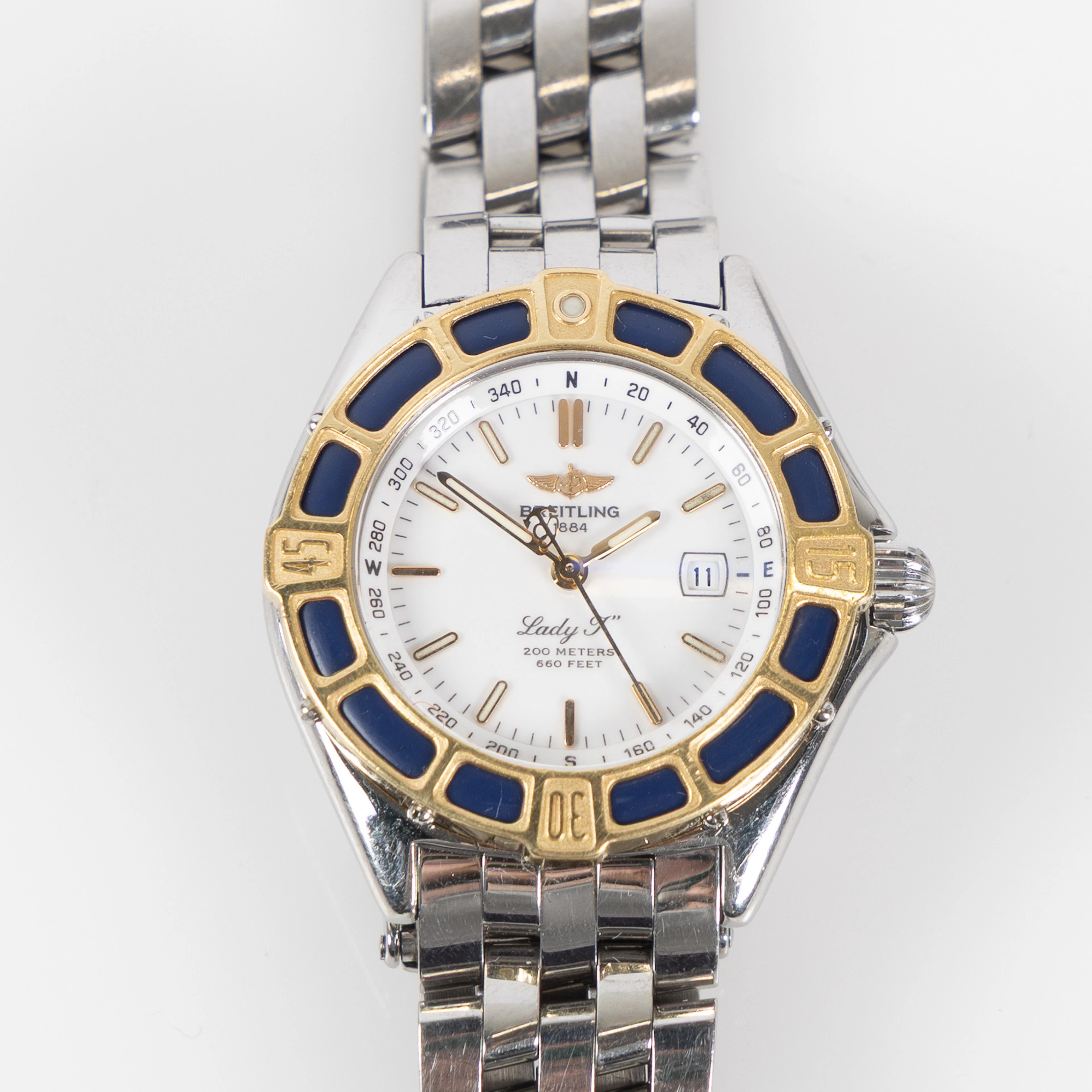 BREITLING, Lady J (200Meters/660Feet), armbandsur, 31 mm, stål/guld, ca 1997.