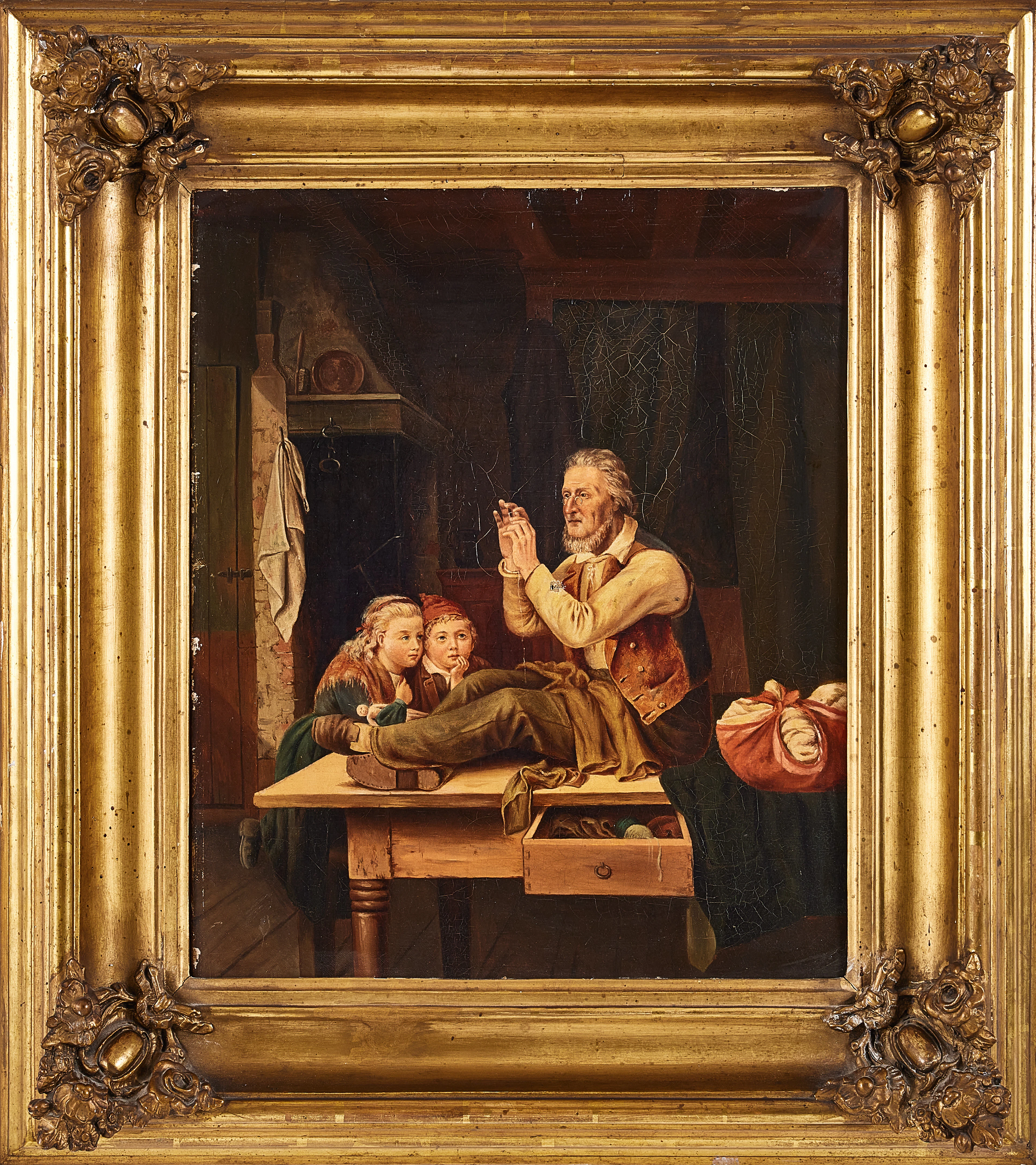 OKÄND KONSTNÄR, 1800-talets slut, skräddare, oljemålning på duk.