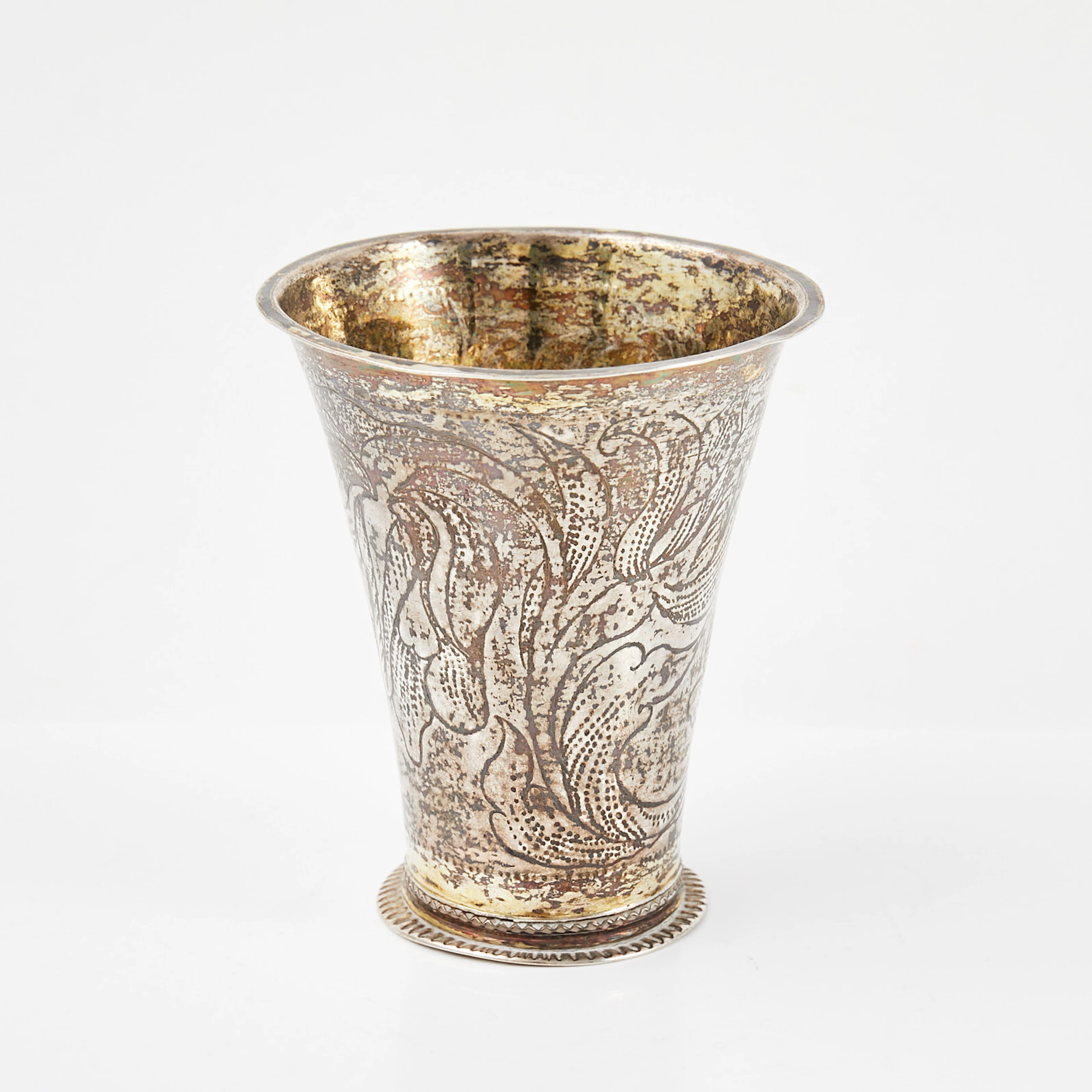 ILS ORSTEDT (verksam 1745-1769). Bägare, silver, invändigt förgylld