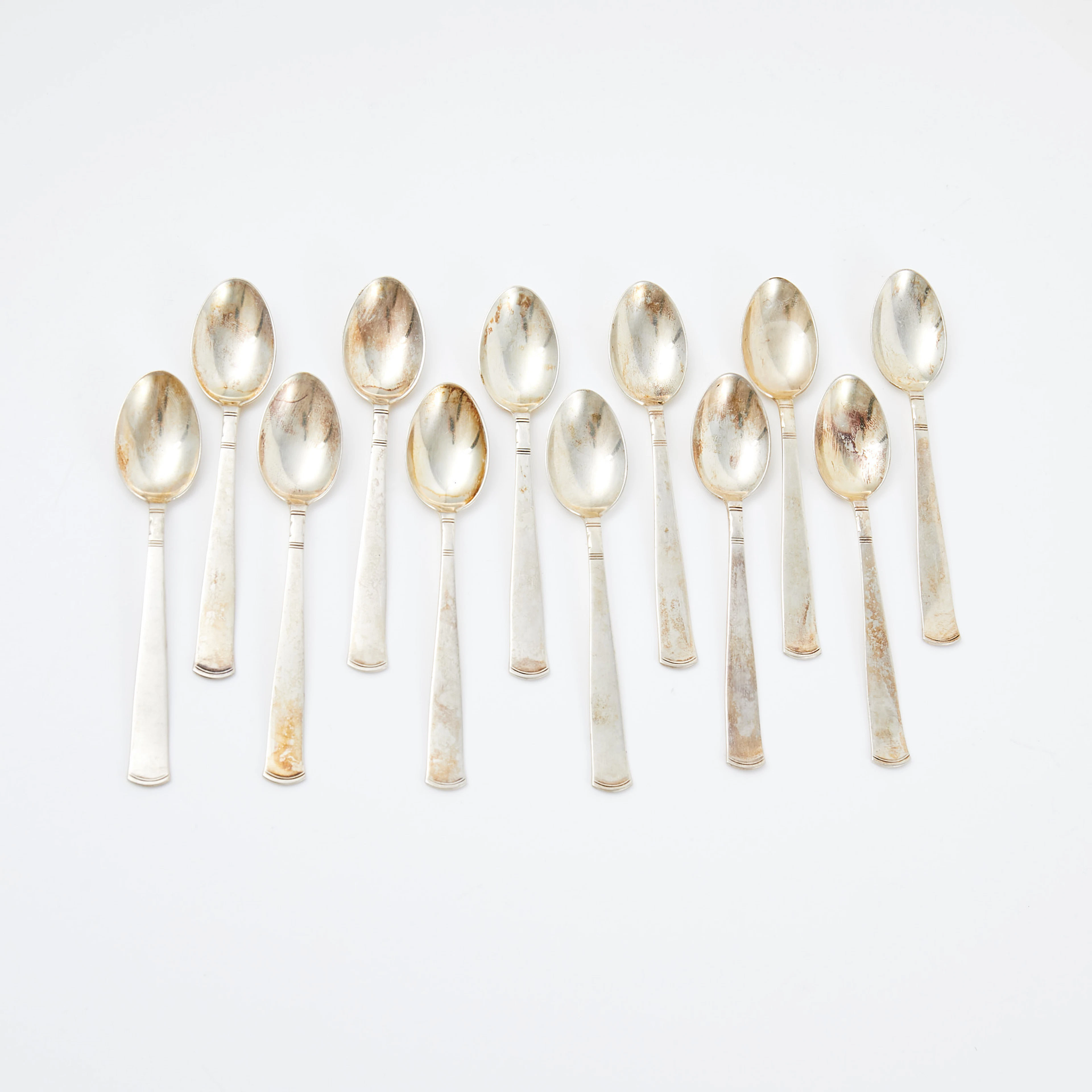 KAFFESKEDAR, 12 st, silver, "Rosenholm", Guldsmedsaktiebolaget, Stockholm