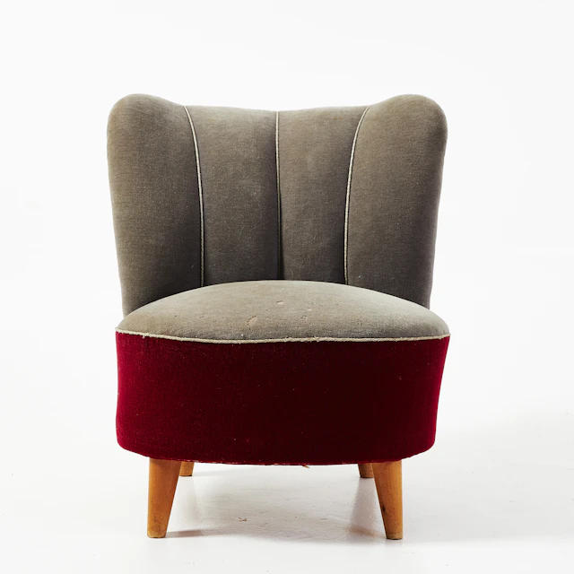 FÅTÖLJ, 1930/40-tal, Swedish Modern, ben i björk, stoppad sitts och rygg.