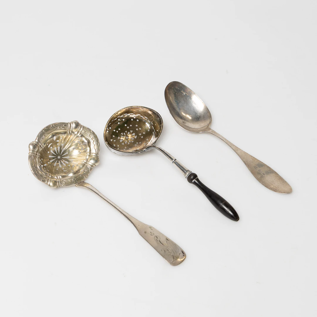 STRÖARE, SKED, 3 st. silver. 1799 - 1800-talets mitt.