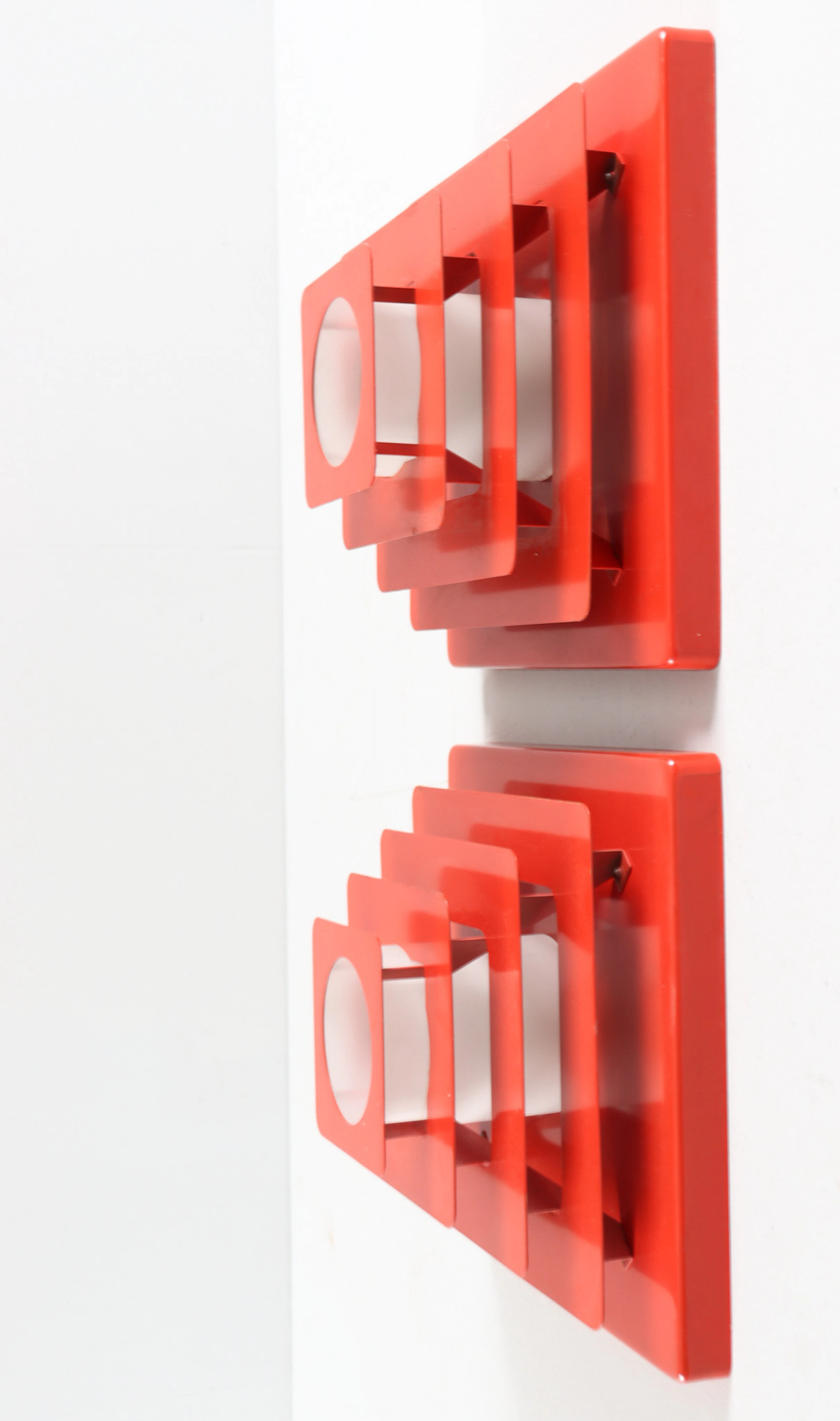 2er Set, Space Age Op-Art Wandlampen/Deckenlampen, Hustadt-Leuchten
