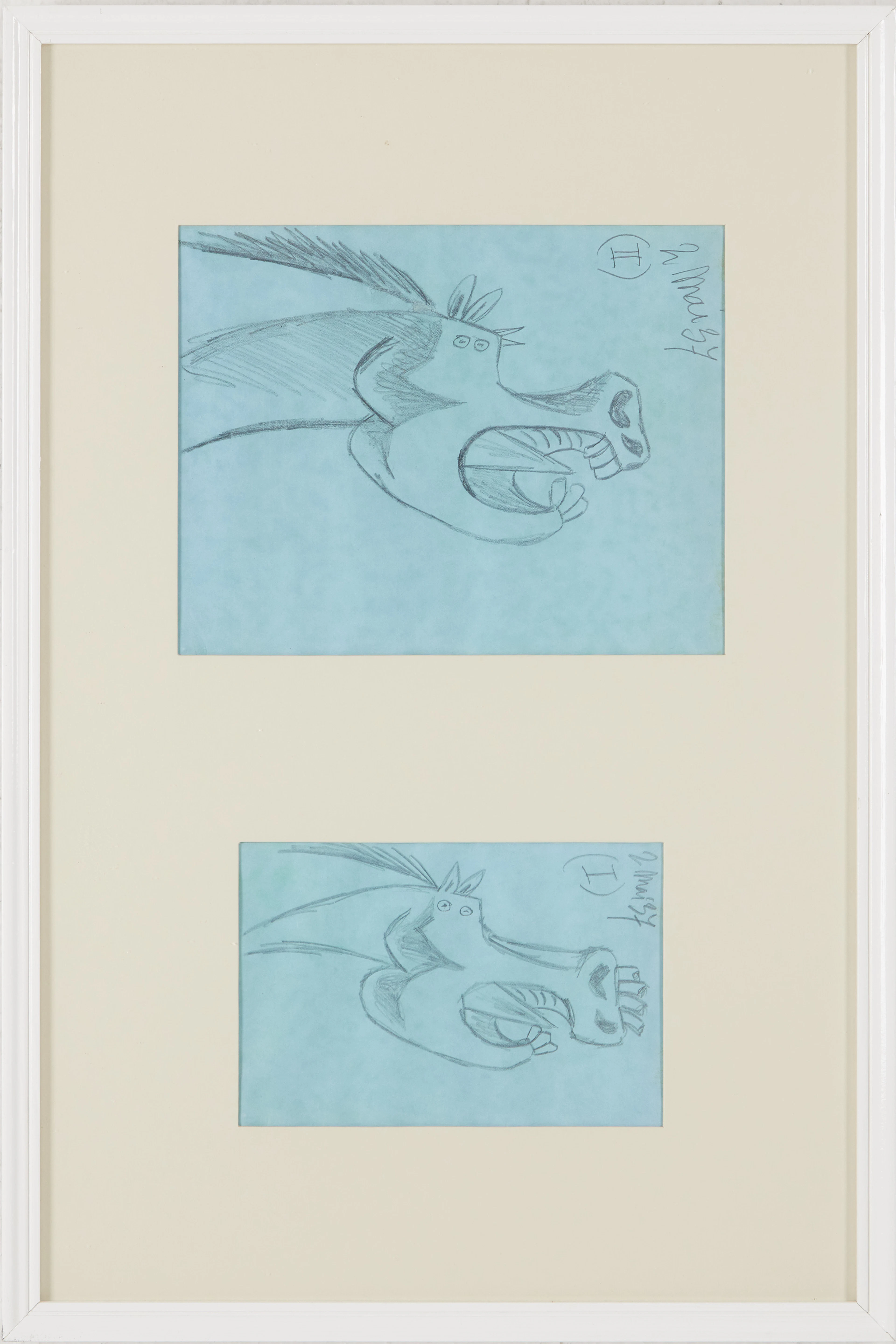 PABLO PICASSO. EFTER. Faksimilskiss, ur ”Guernica”, svensk utgåva