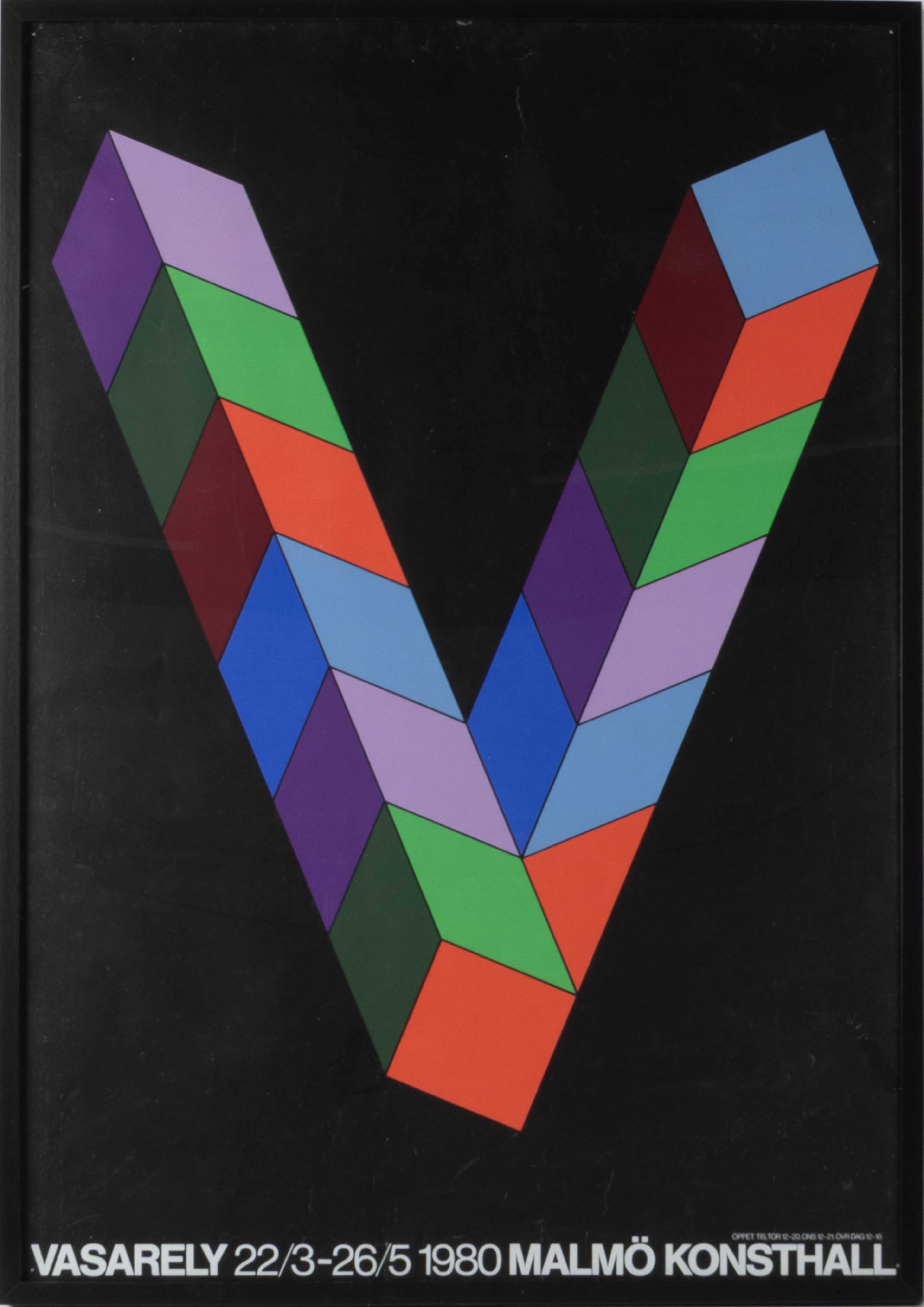 VICTOR VASARELY. Affisch, Malmö Konsthall 1980.