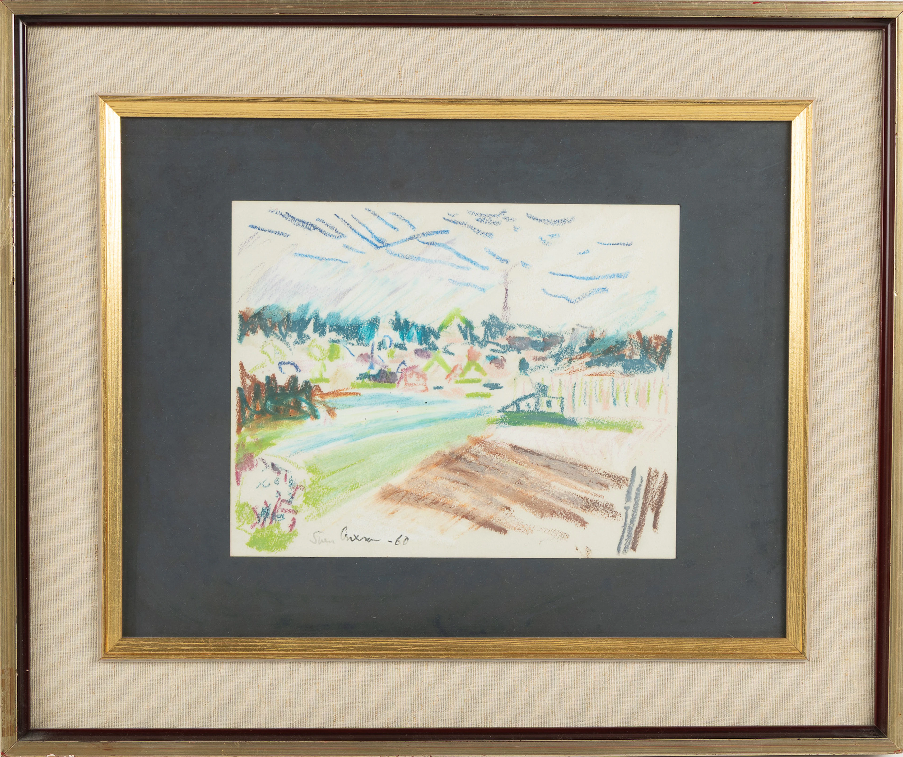 SVEN X:ET ERIXSON. Pastell på papper, signerad -60.