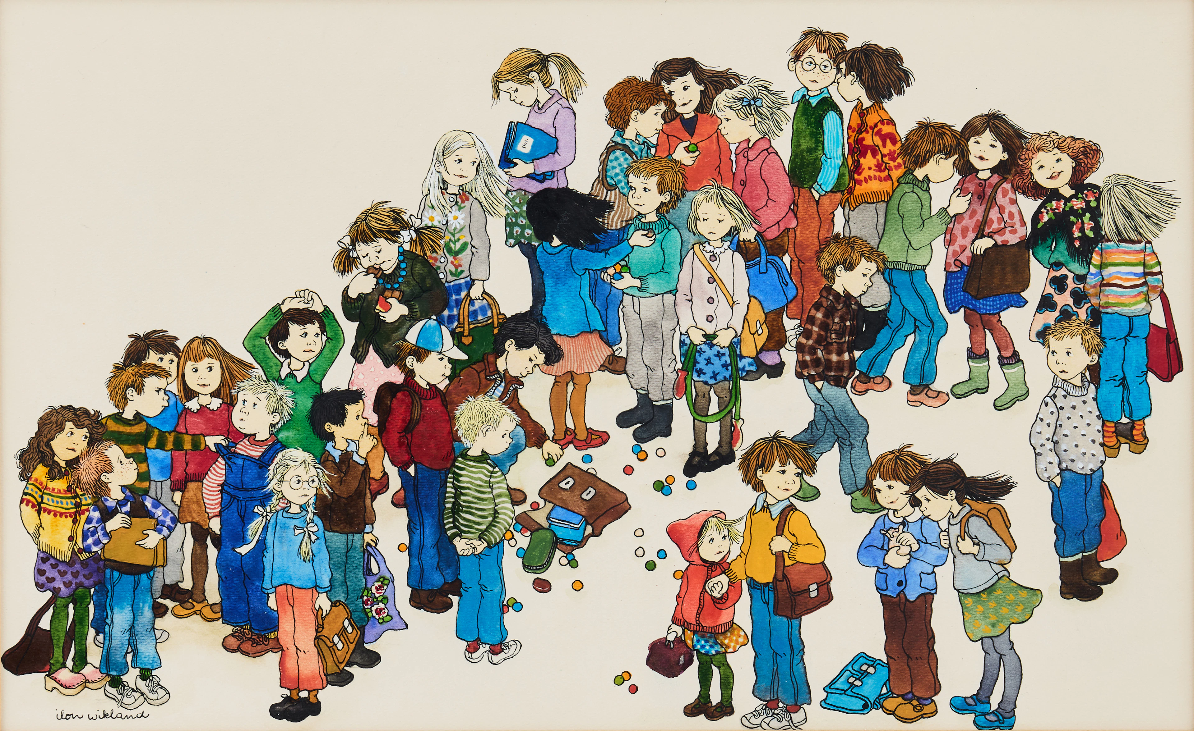 ILON WIKLAND. Illustration ur Astrid Lindgrens bok "Jag vill också