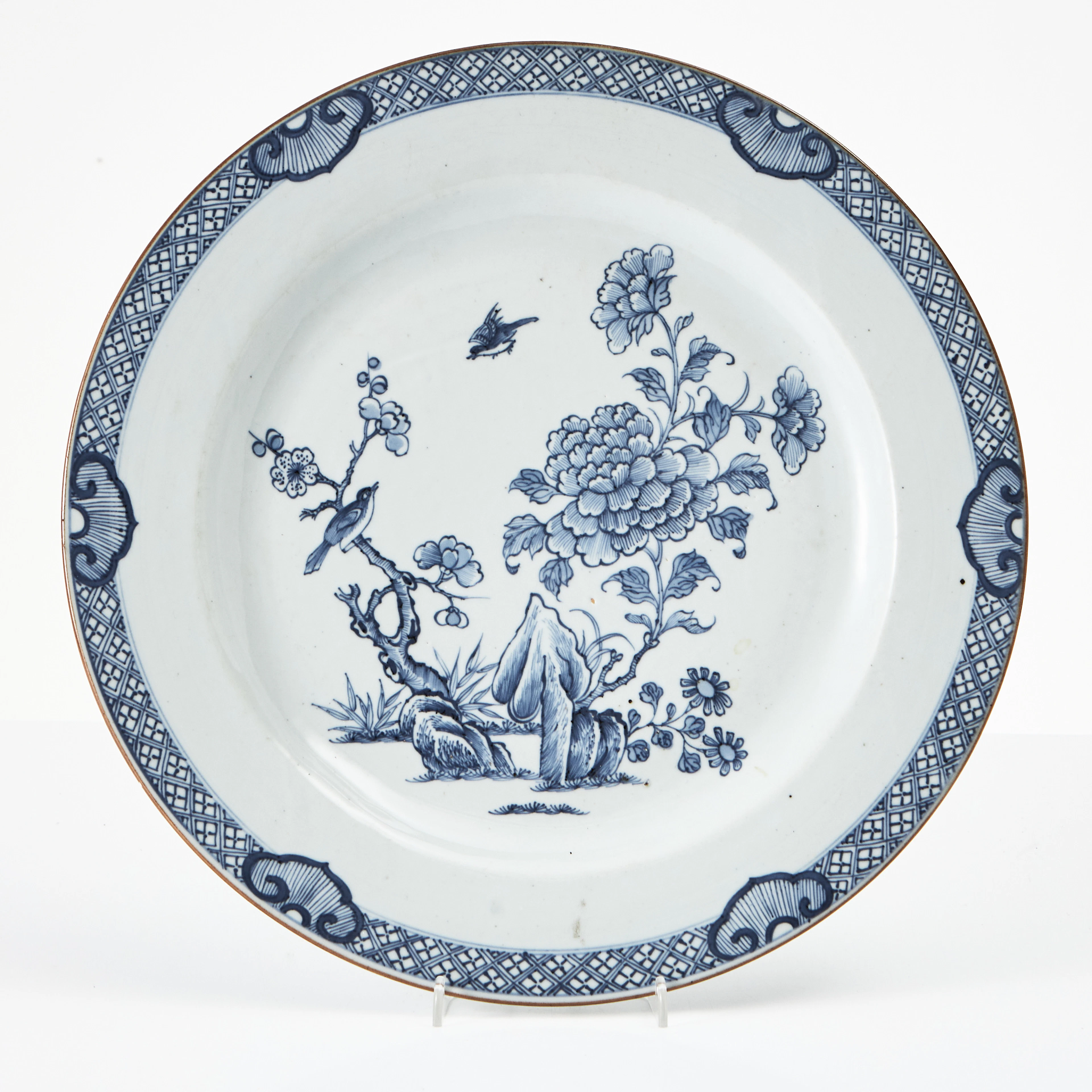 FAT, porslin, Kina, Qianlong (1736-1795), rund form, dekor av sångfåglar
