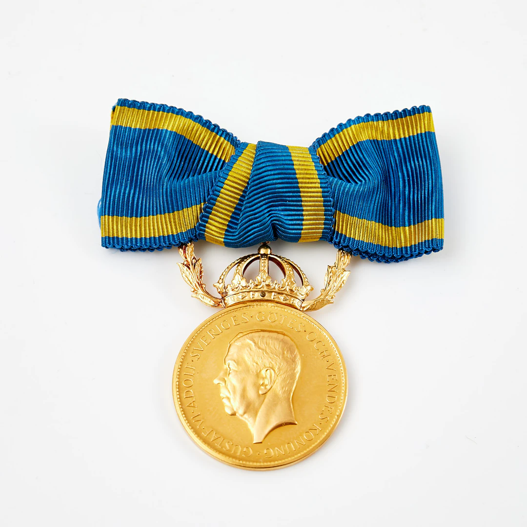 FÖRTJÄNSTMEDALJ, 23 k/18 k guld, "För nit och redlighet i rikets tjänst"