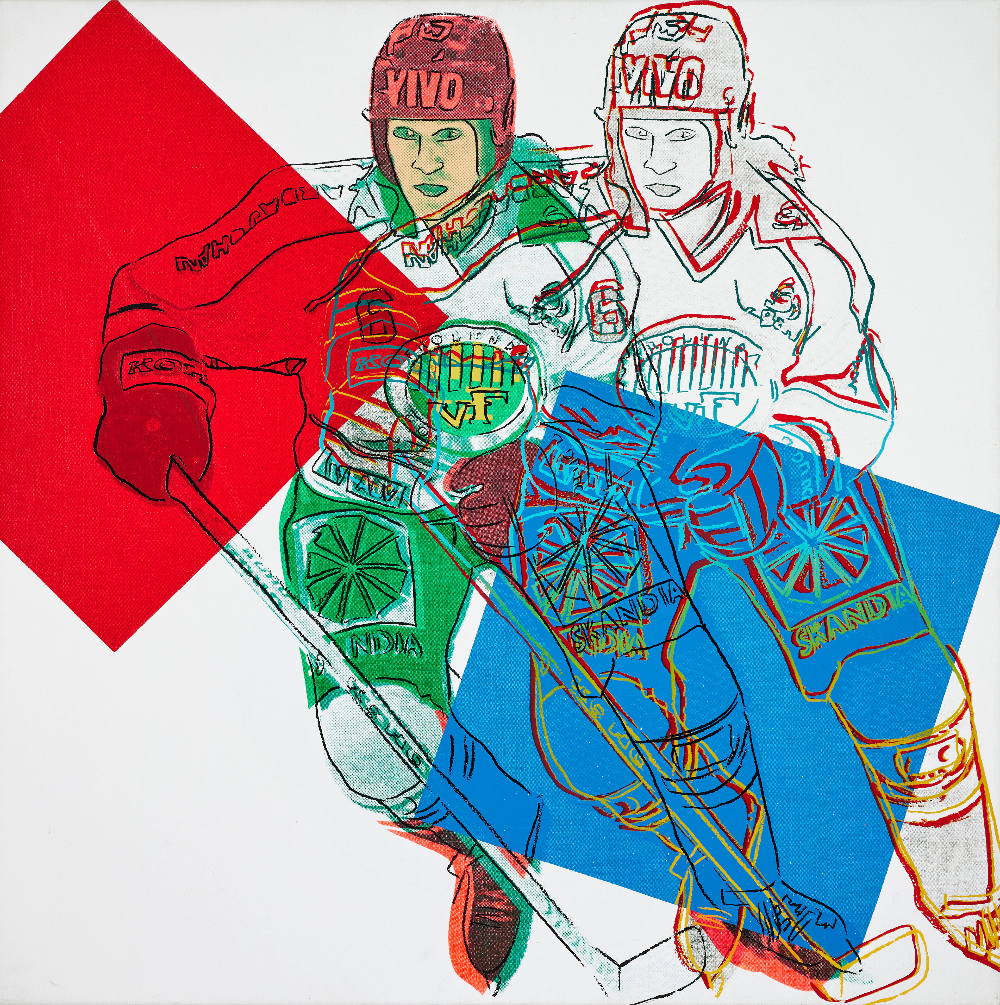 ANDY WARHOL. "Frölunda Hockey Player".