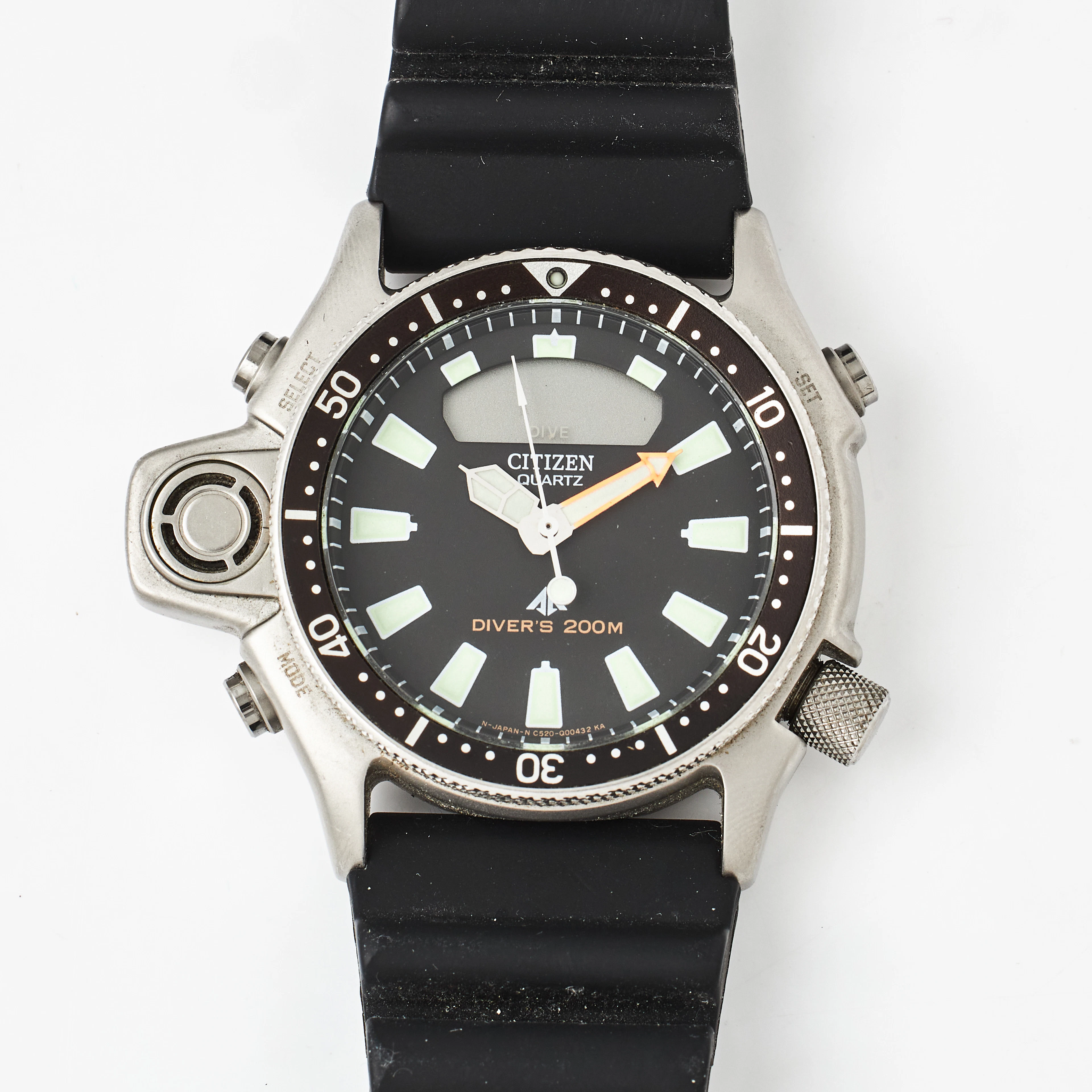 CITIZEN, Promaster, Aqualand, armbandsur, 51 x 39,5 (47) mm, stål, ca 1995.