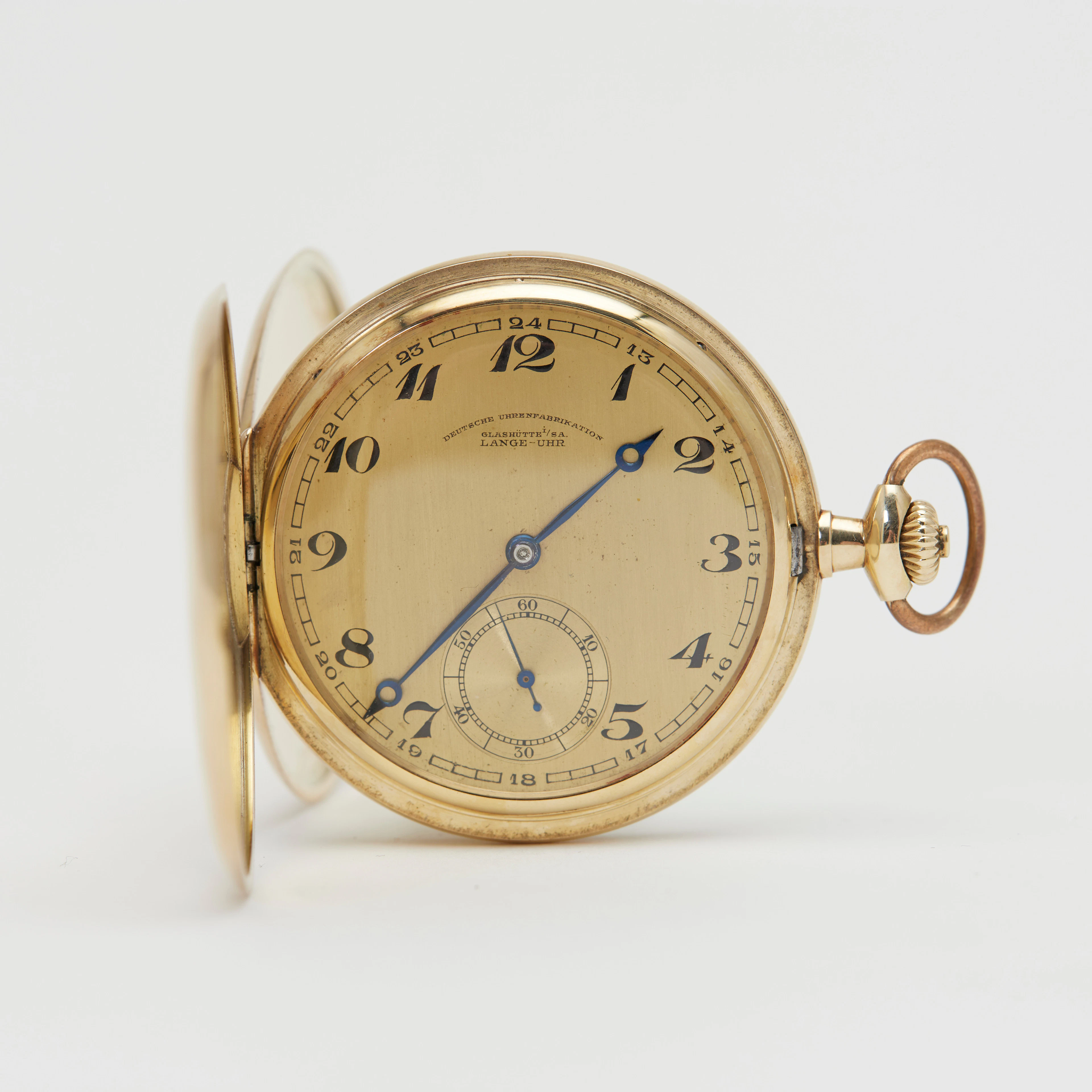 A. LANGE & SÖHNE, GLASHÜTTE I.SA. Savonnette-Taschenuhr, 'OLIW' Fullset