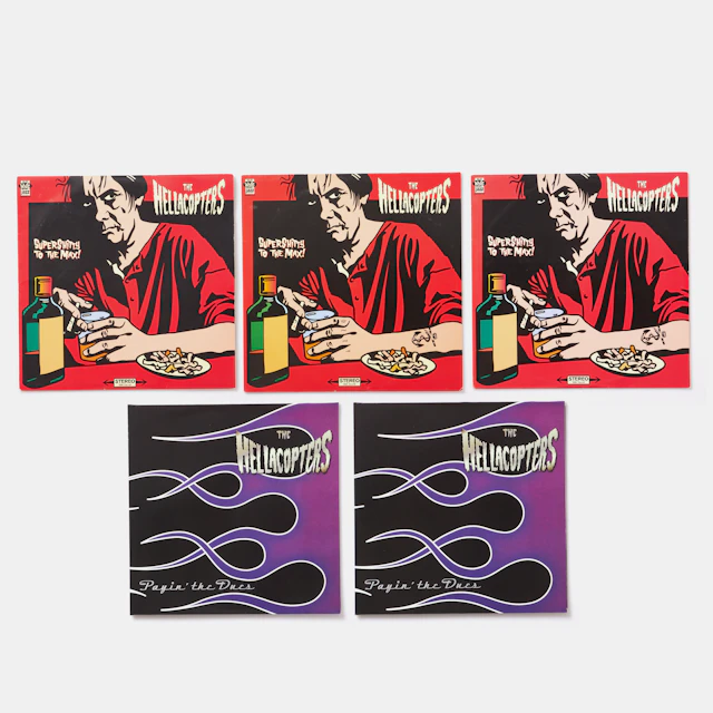THE HELLACOPTERS, samling 5 LPs, 3 st "Supershitty to the max!" samt